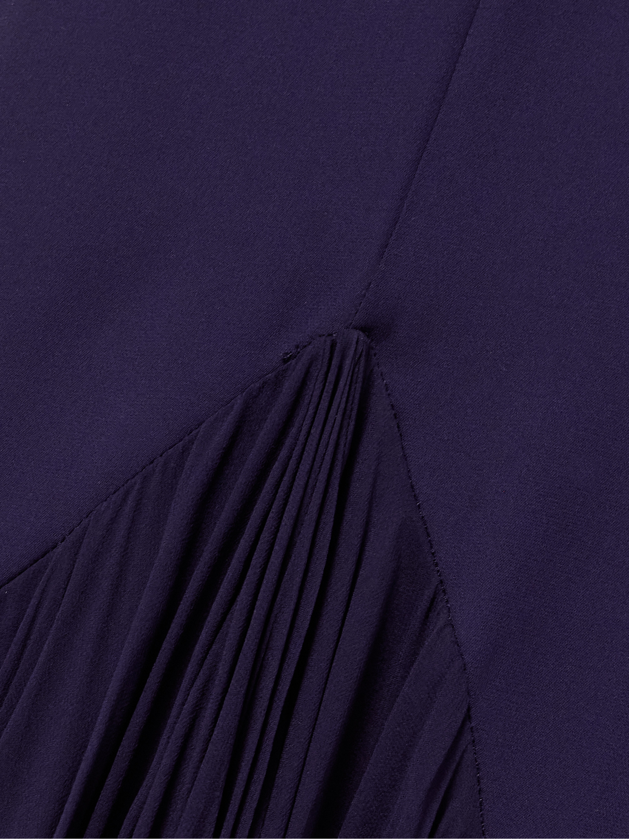 KHAITE Candita scarf-detailed pleated silk-georgette maxi dress