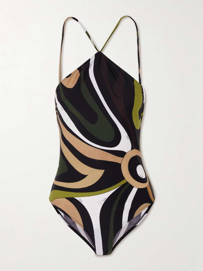 PUCCI Printed Halterneck Swimsuit