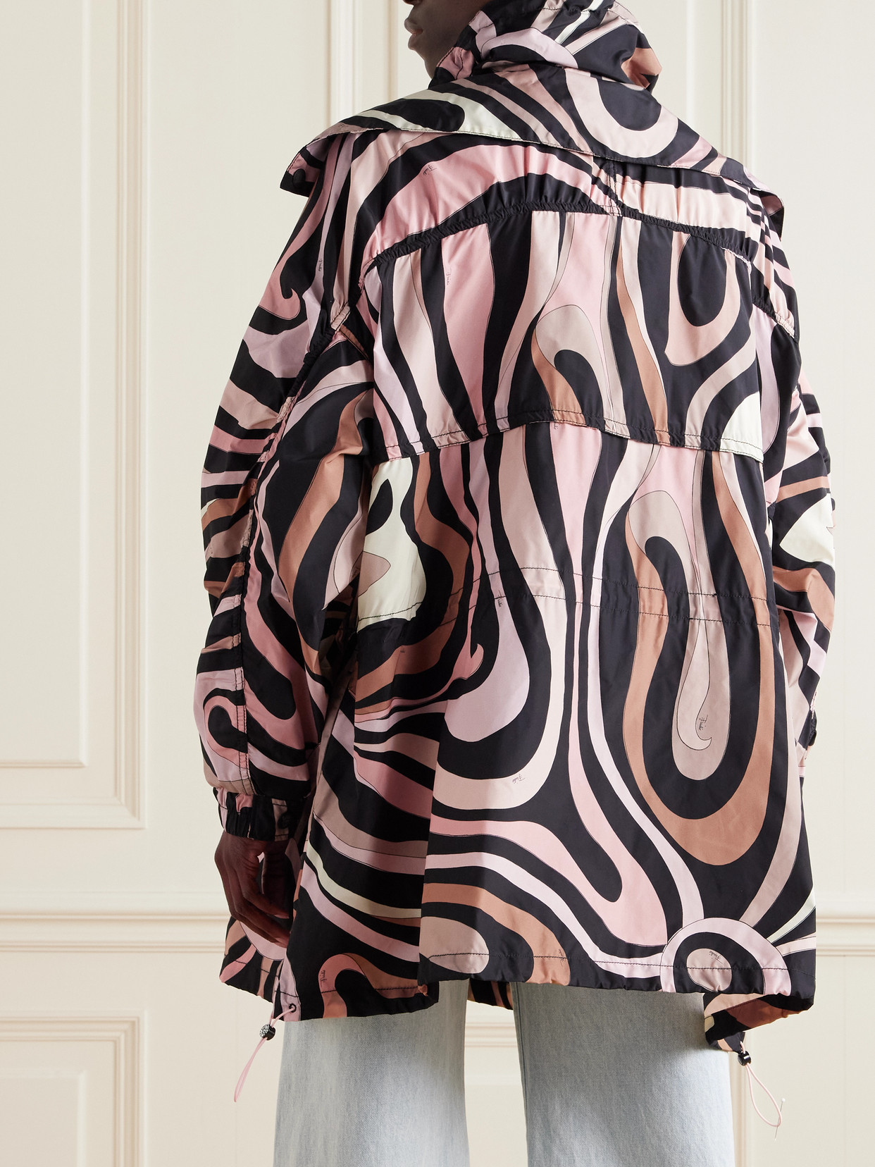 Pucci Printed Taffeta Jacket In Black