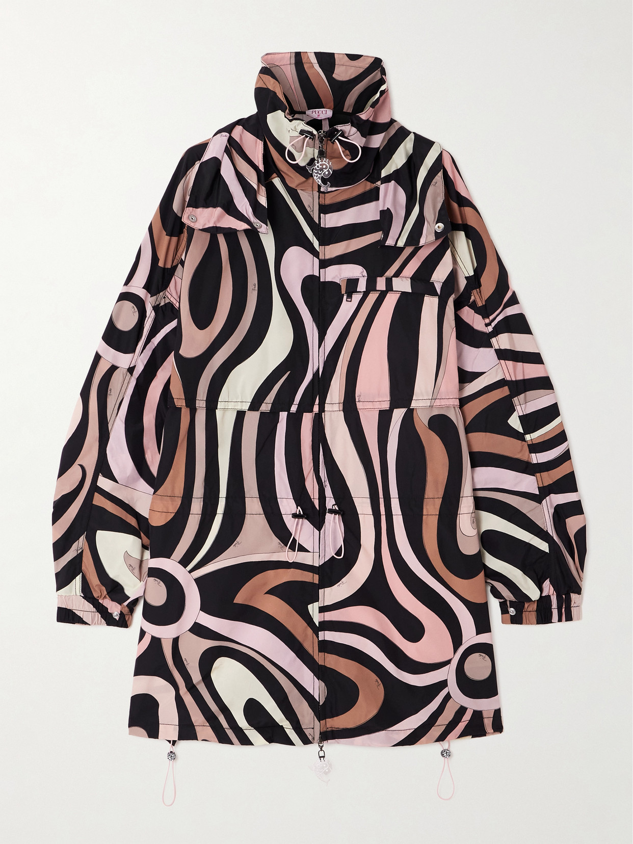 Pucci Printed Taffeta Jacket In Black