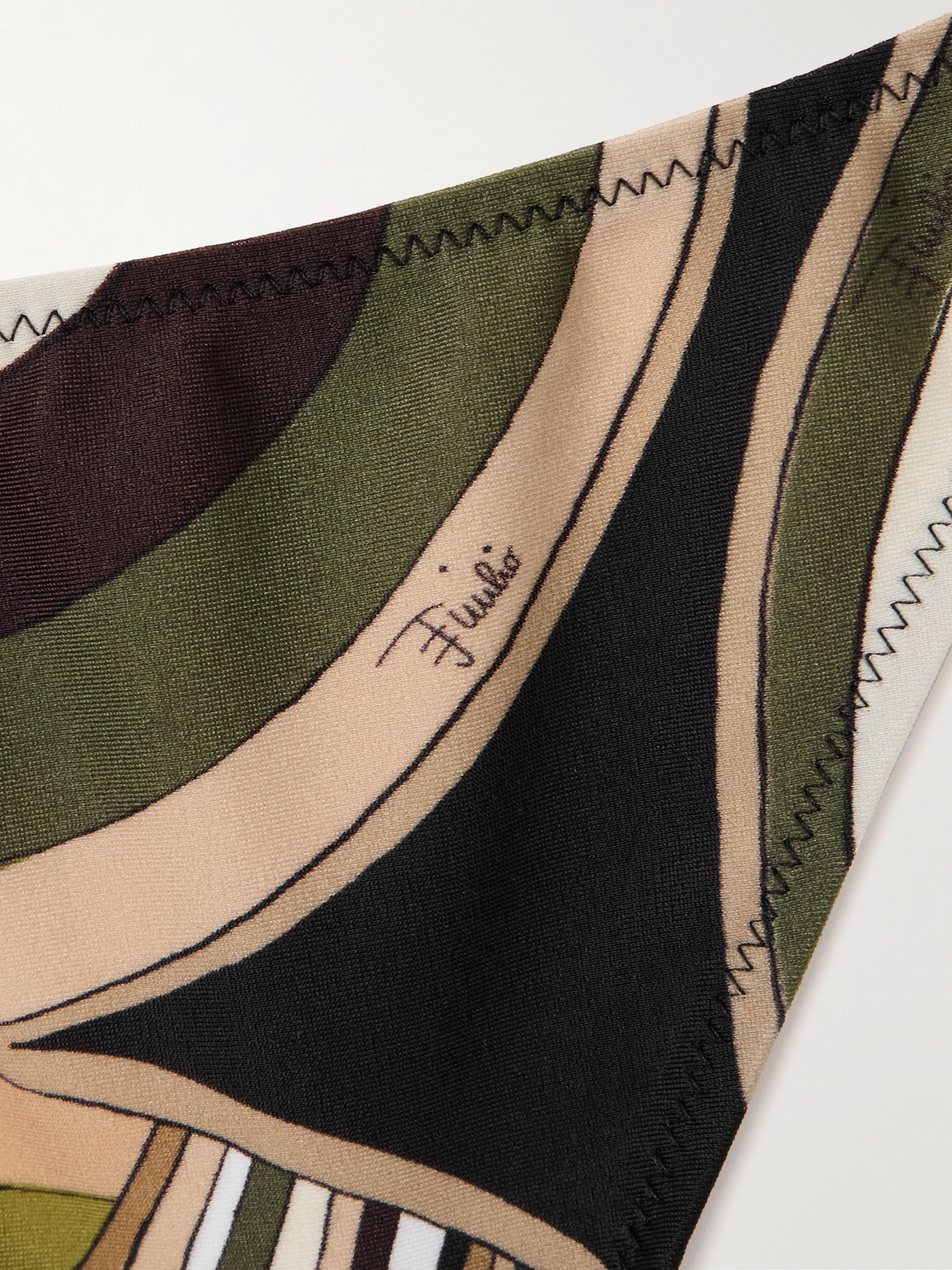 Pucci Print Bikini Bottom In Green