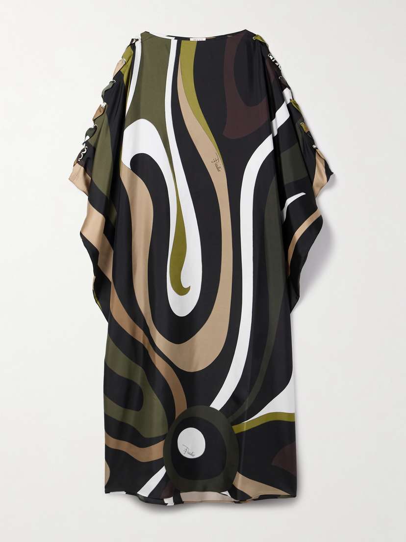 PUCCI Big Marmo Printed Silk-twill Kaftan