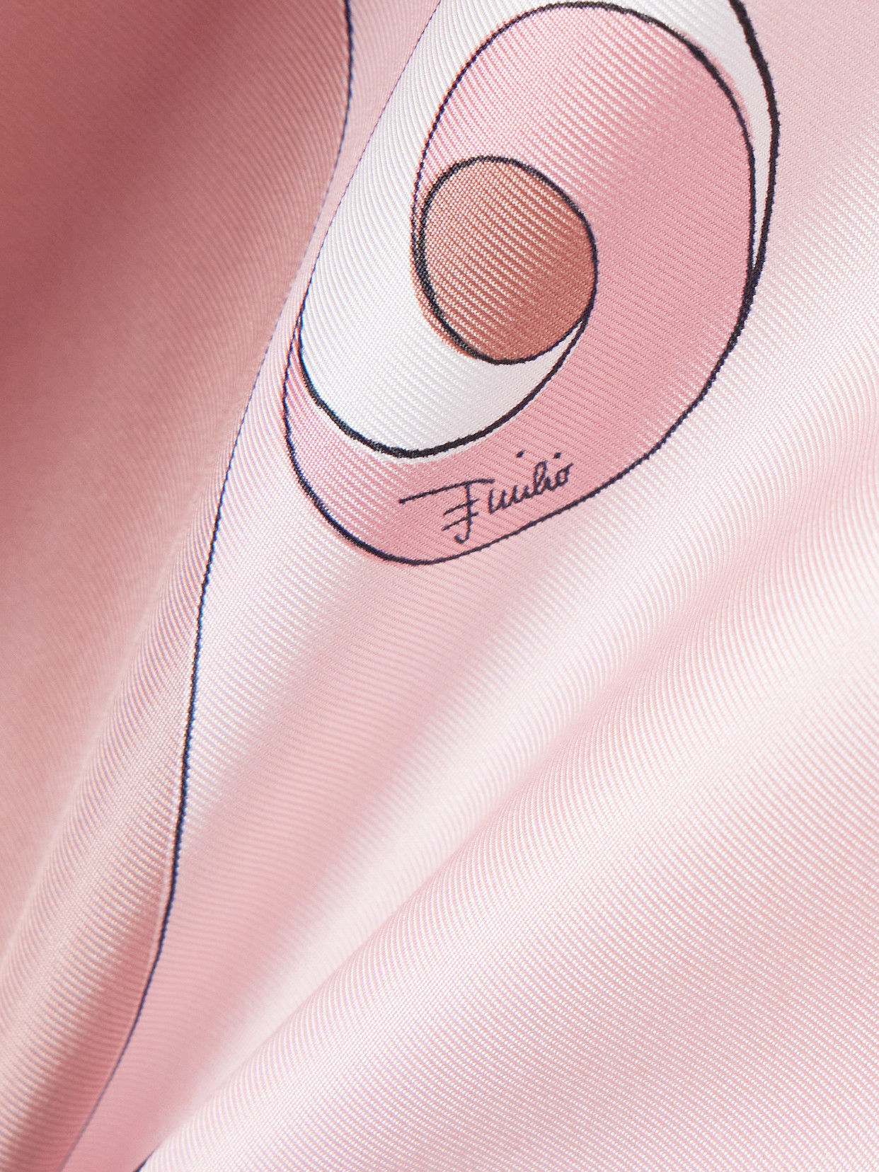 Pucci Asymmetric Printed Silk-twill Top In Pink