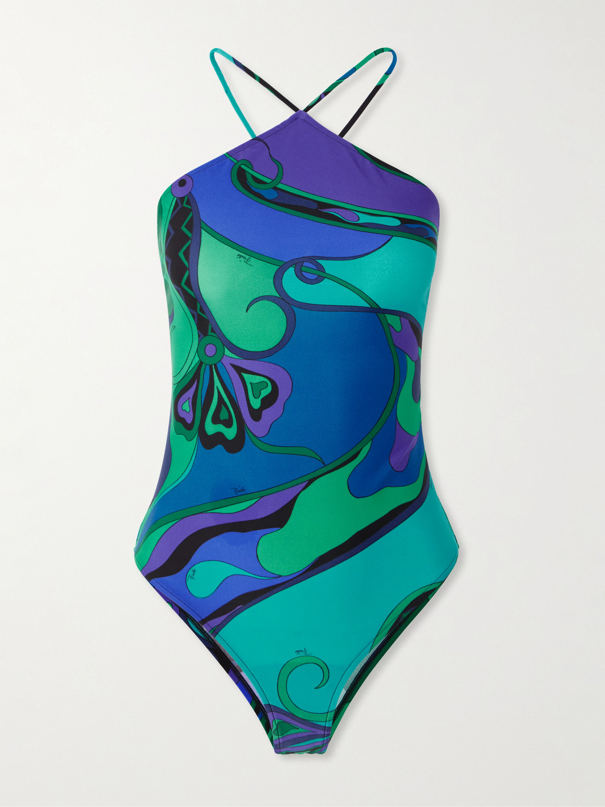 Pucci Orchidee Printed Halterneck Swimsuit