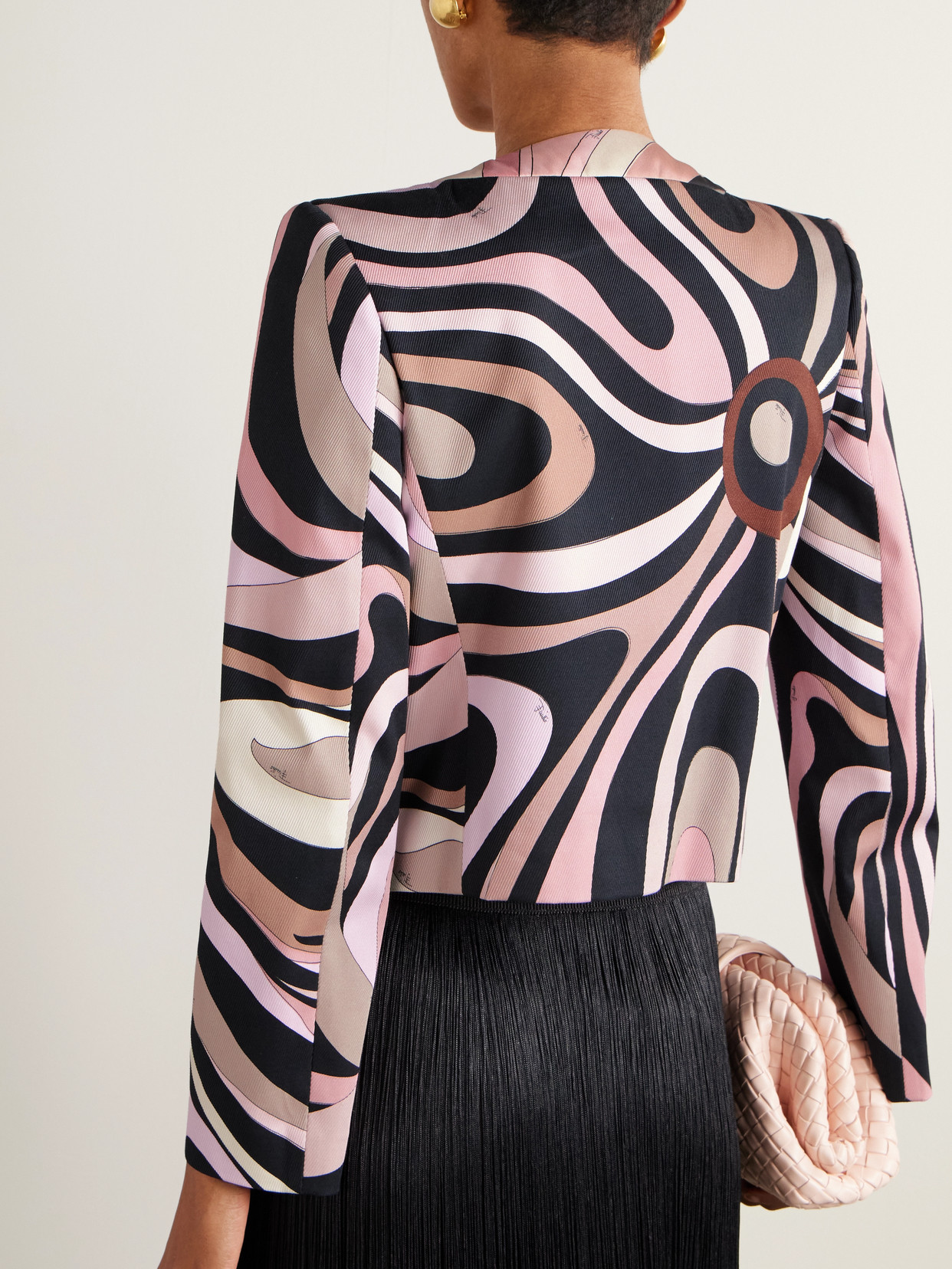 Pucci Printed Cotton-blend Gabardine Jacket In Pink