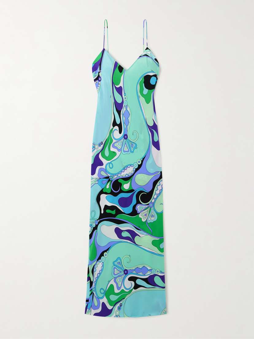 PUCCI Printed Silk Crepe De Chine Maxi Dress