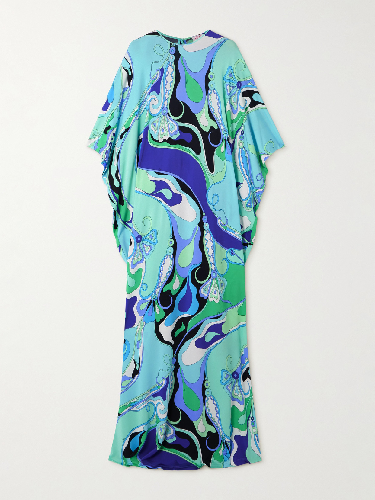 Pucci Printed Jersey Kaftan In Blue