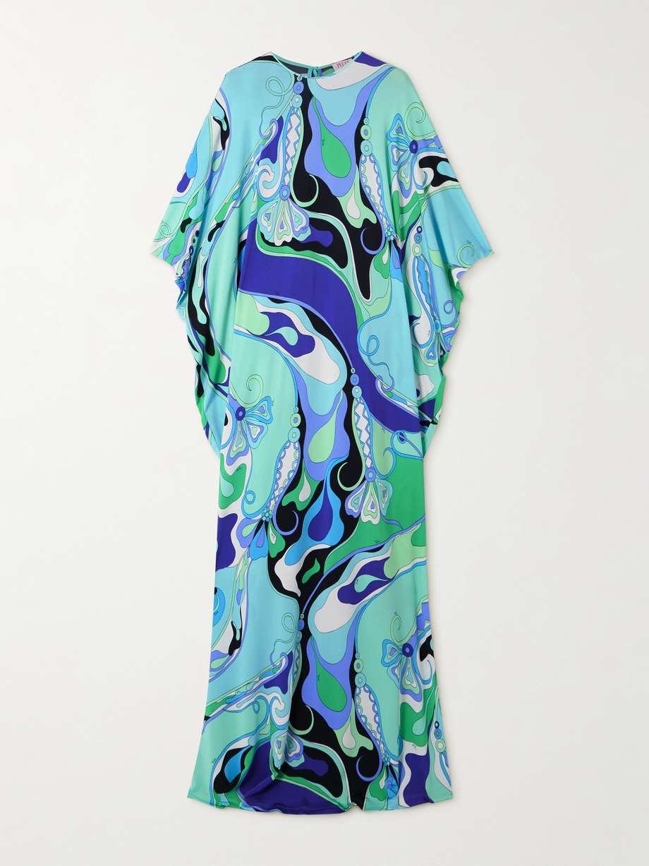 printed jersey kaftan
