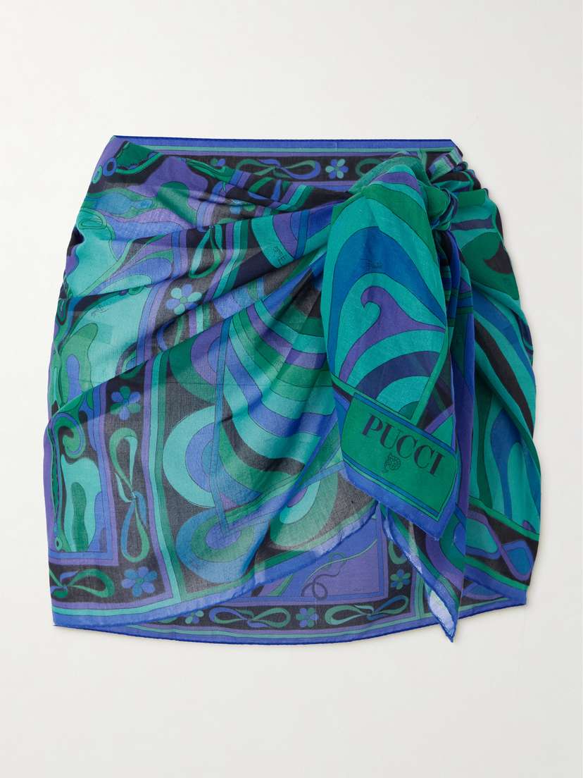 PUCCI Printed Cotton-voile Pareo