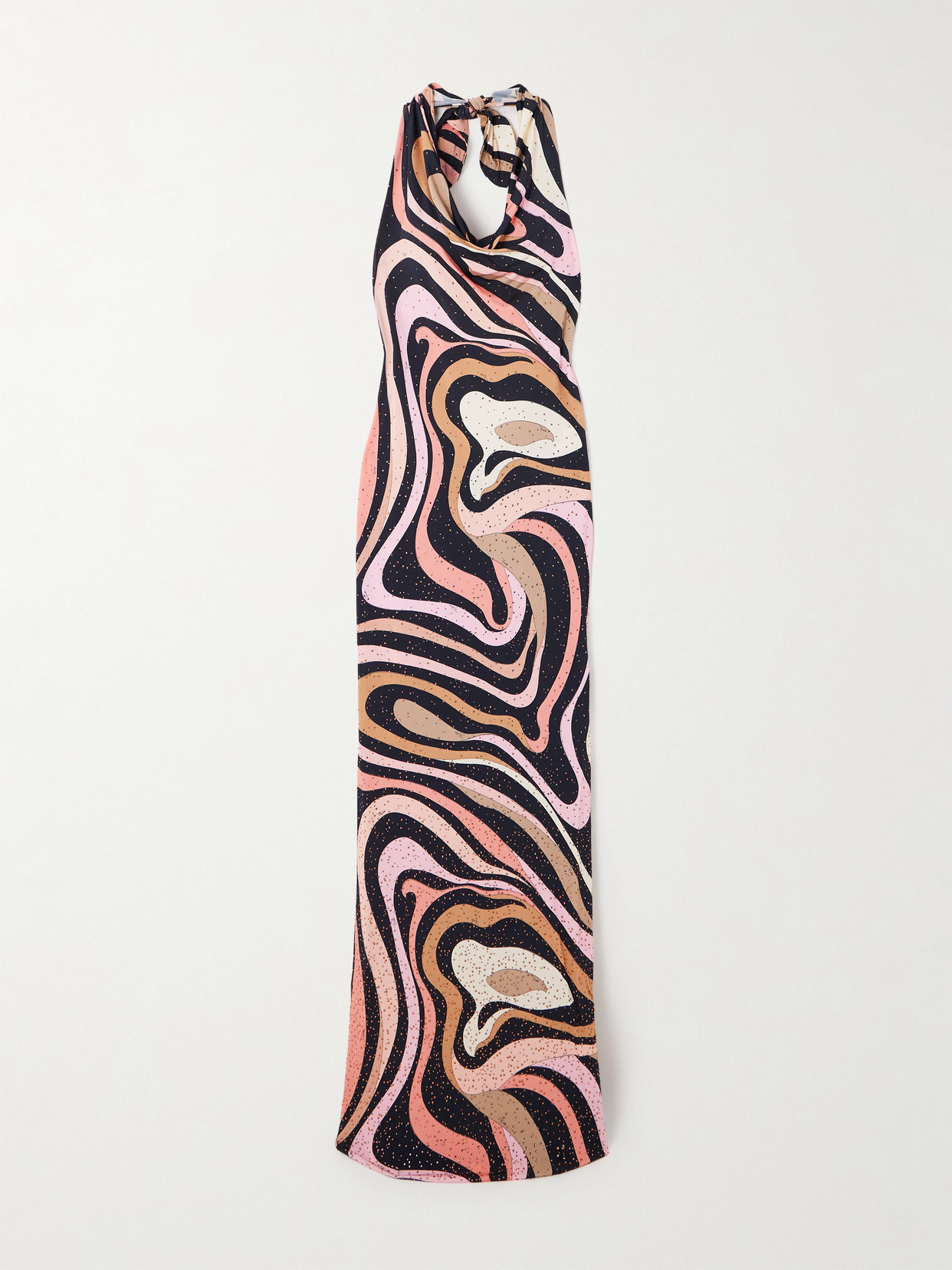 Pucci Marmo Print Halterneck Maxi Dress
