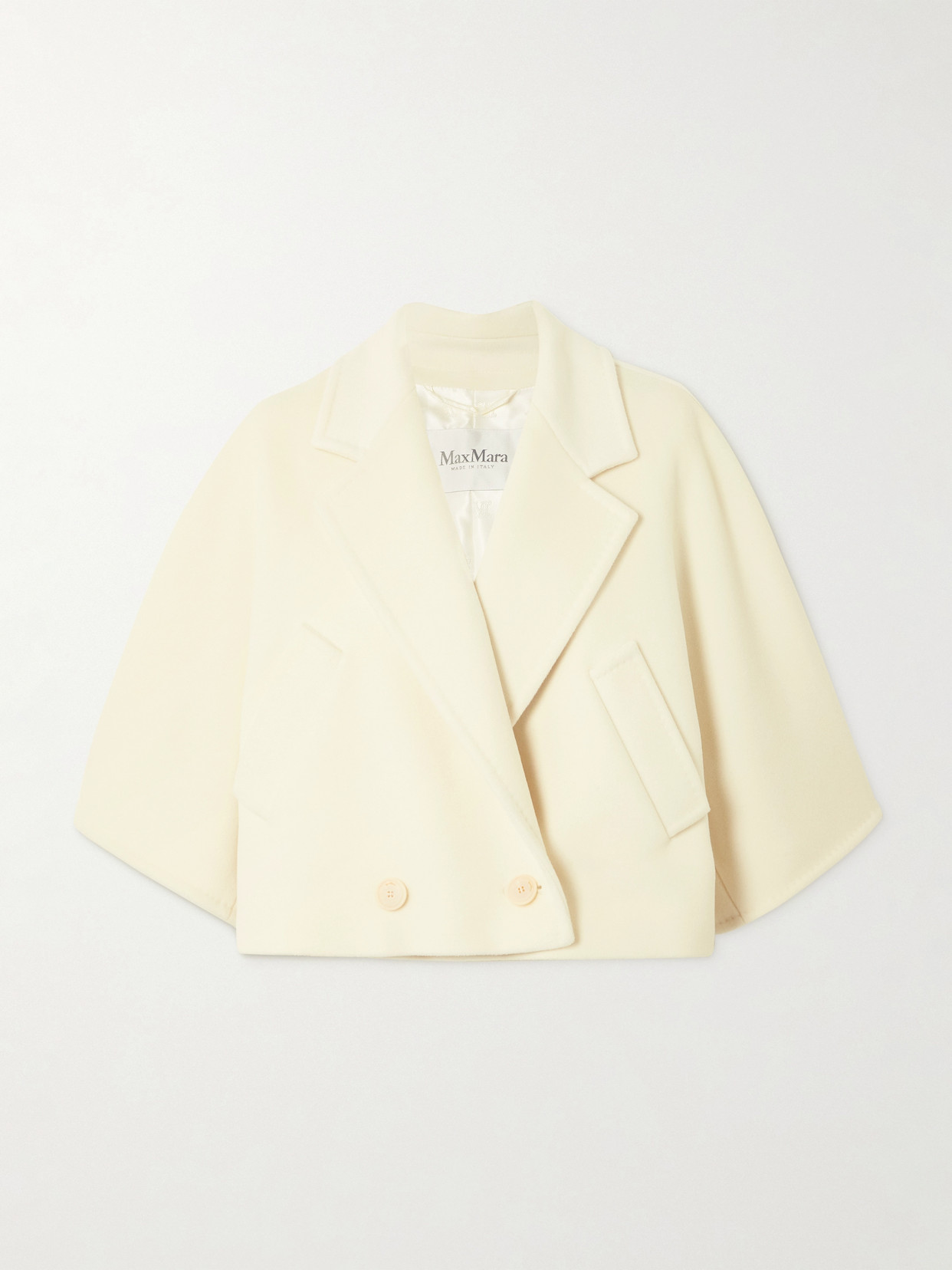 Max Mara Galea Double-breasted Cropped Wool And Cashmere-blend Jacket