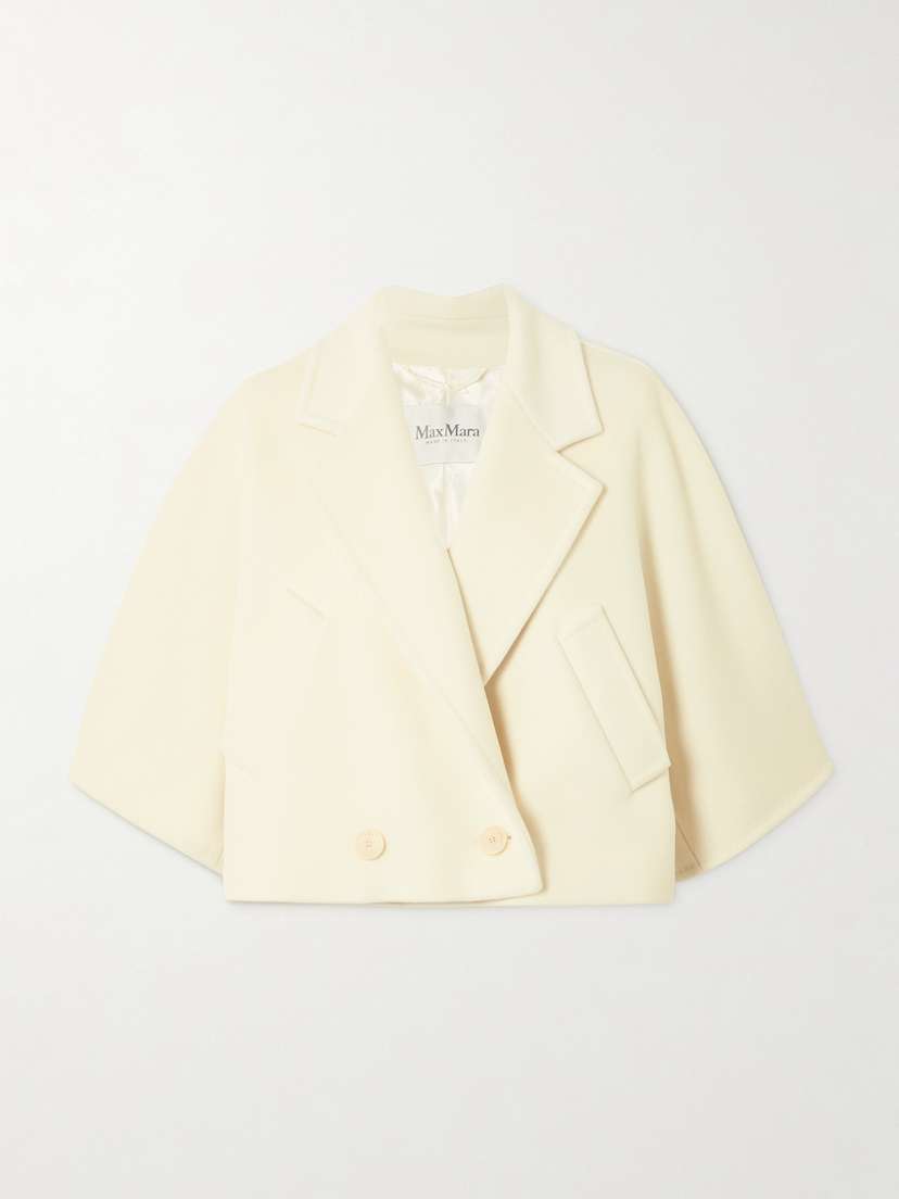 Max Mara Galea Double-breasted Cropped Wool And Cashmere-blend Jacket