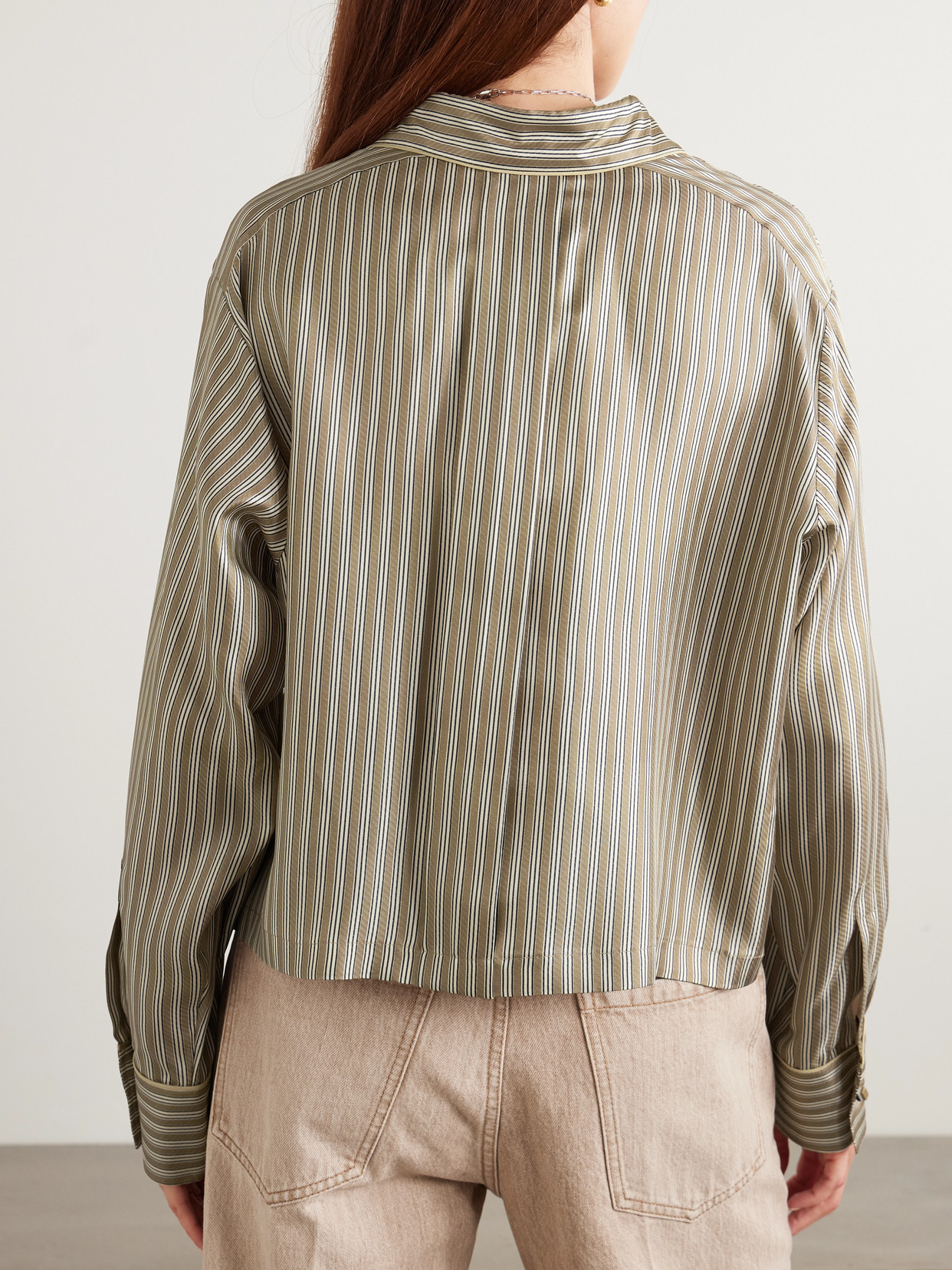 Brama Striped Silk-Twill Shirt