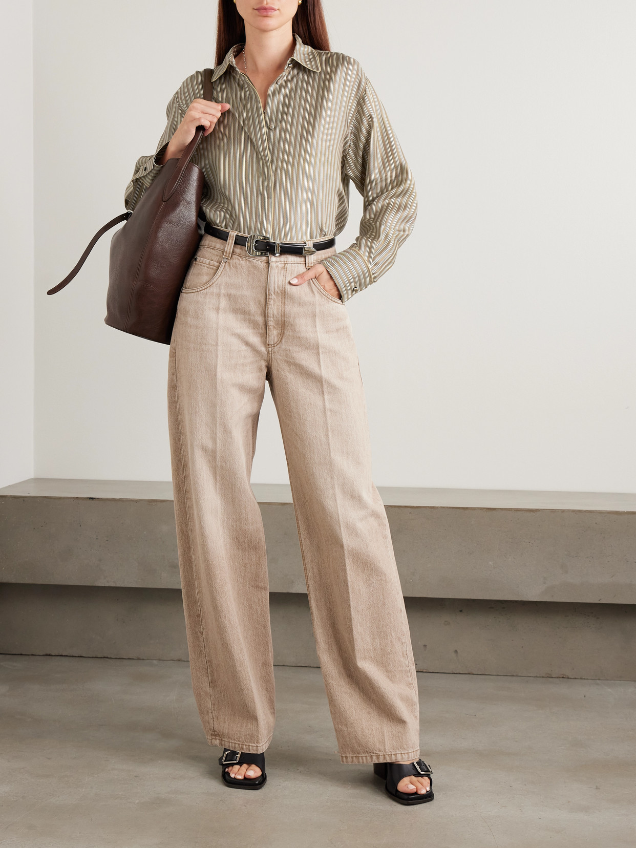 Brama Striped Silk-Twill Shirt