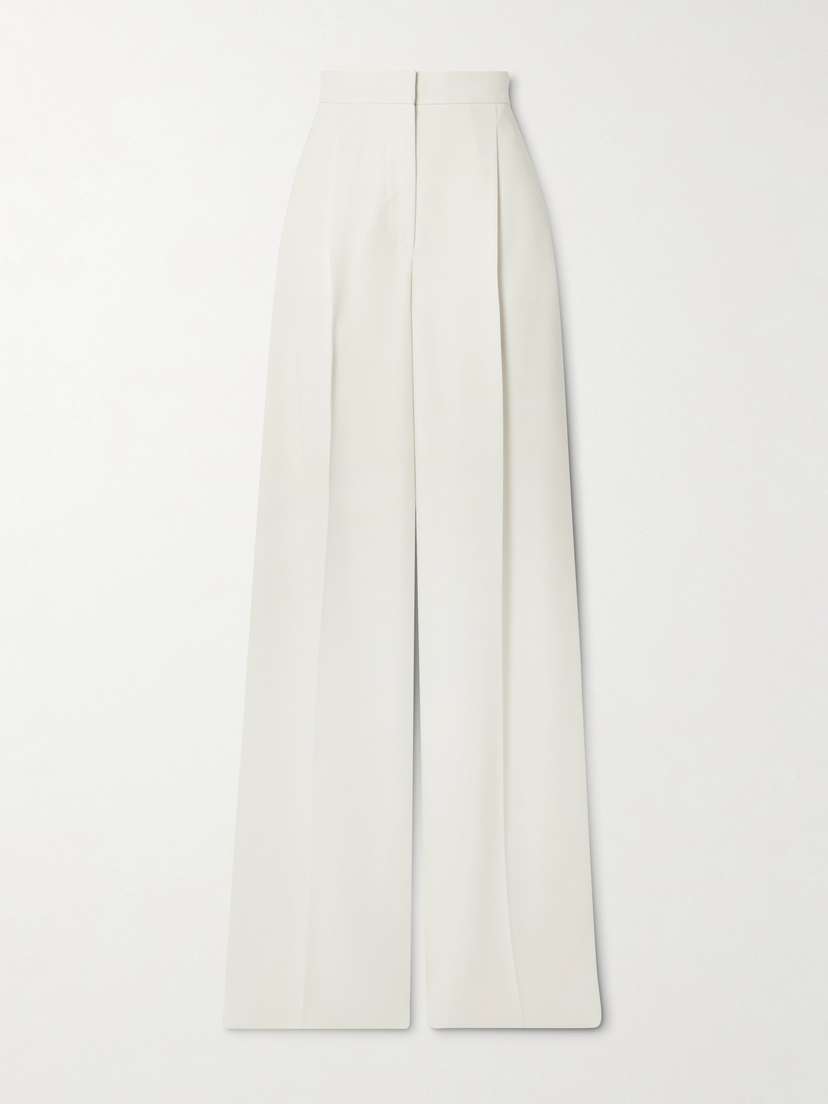 Max Mara Manetta Pleated Cady Wide-leg Pants