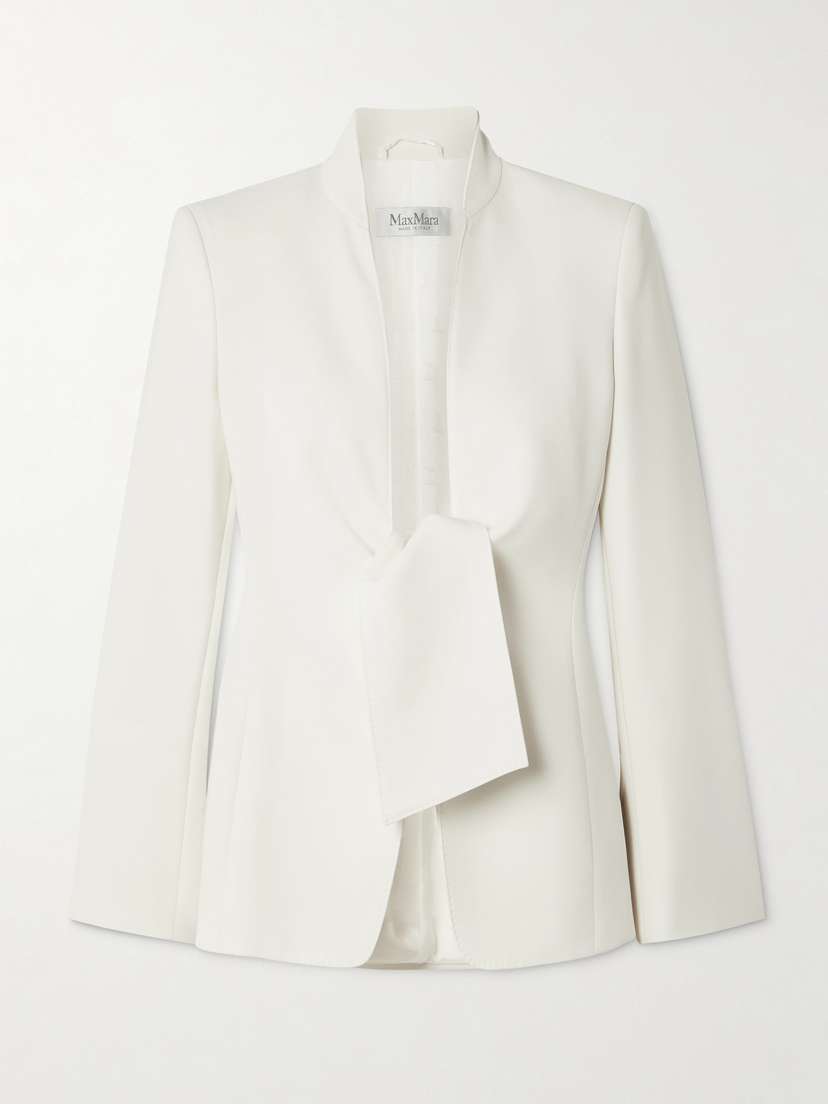 Max Mara Ghiotto Tie-front Cady Blazer