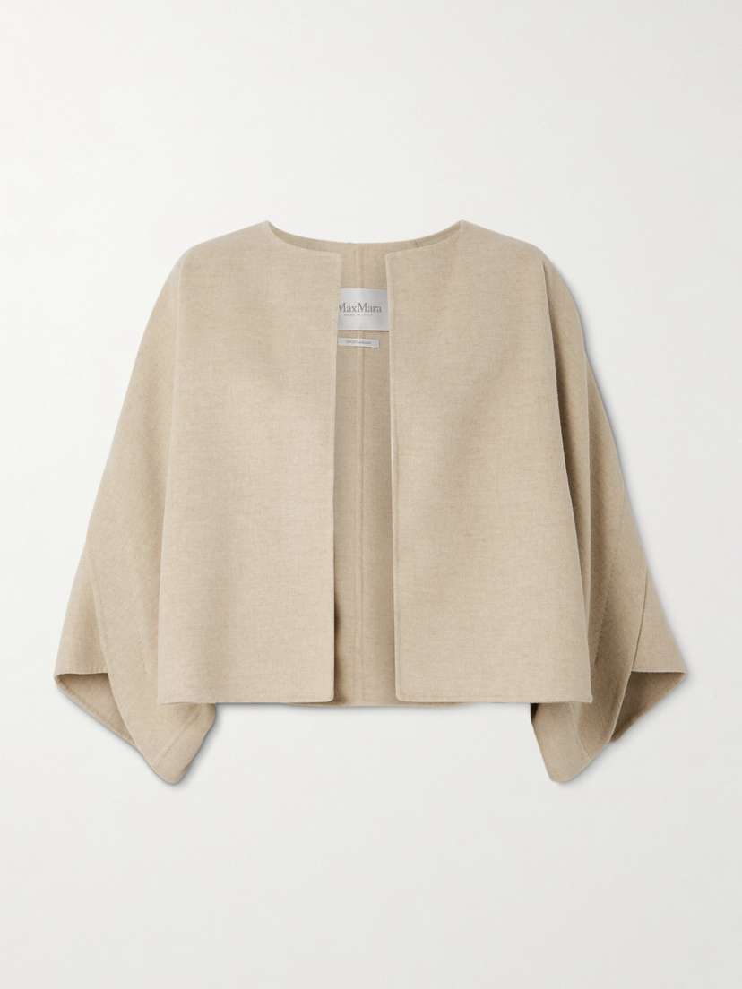 Max Mara Ovada Cropped Wool And Cashmere-blend Felt Jacket