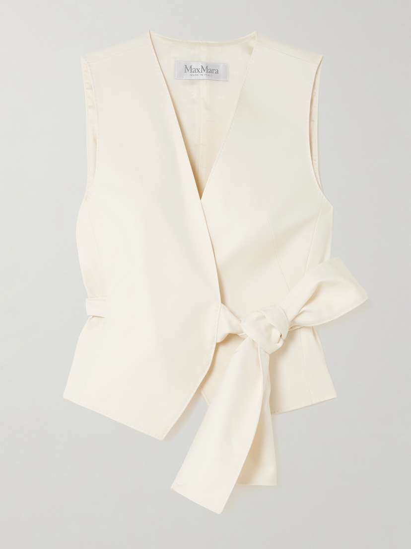 Max Mara Zampa Cotton-blend Wrap Vest