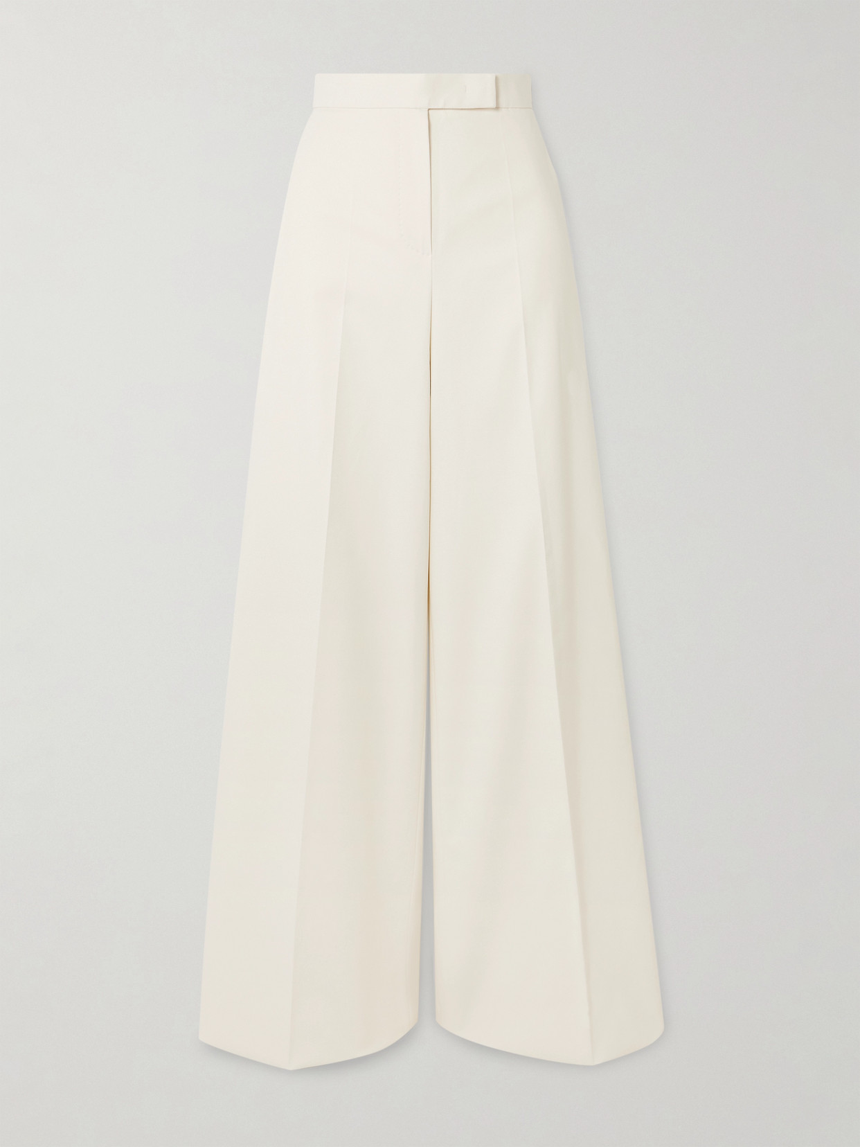 Max Mara Cotton-blend Wide-leg Pants