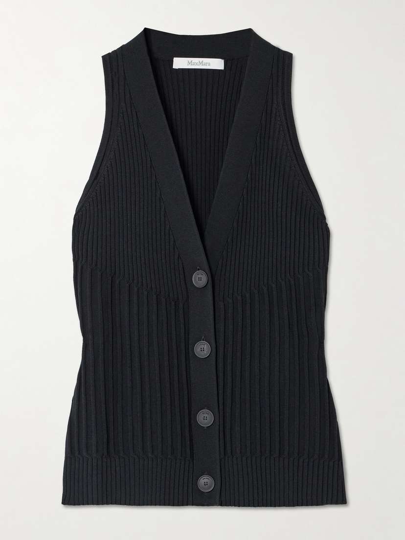 Max Mara Bimba Ribbed Cotton-blend Vest