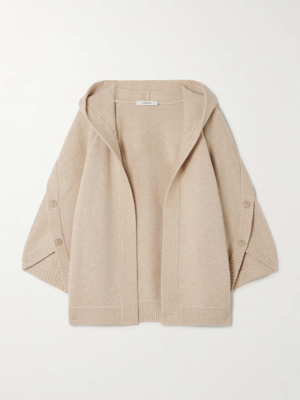 Max Mara Vals Hooded Wool And Cashmere-blend Cardigan