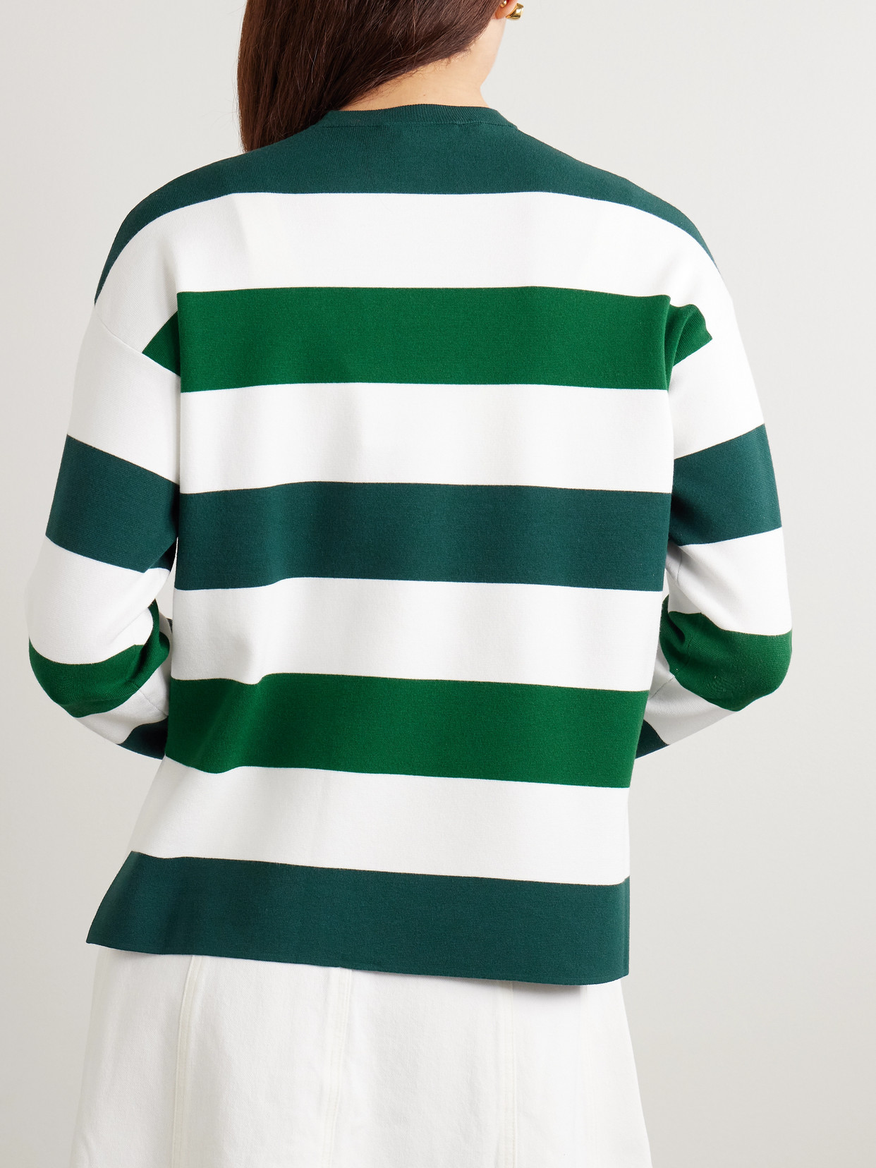 Jesone Asymmetric Striped Jersey T-Shirt