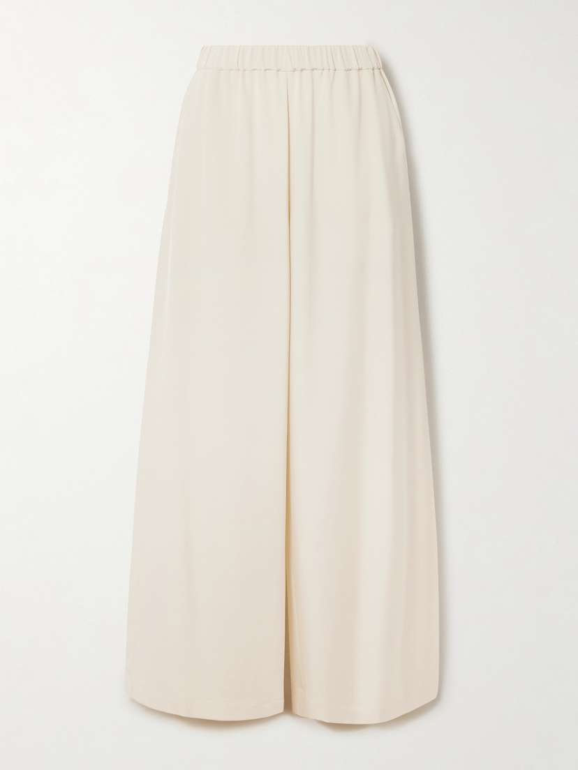 Max Mara Bonn Silk-blend Wide-leg Pants
