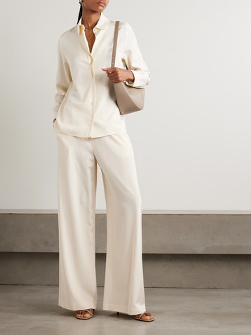 Max Mara Bonn silk-blend wide-leg pants