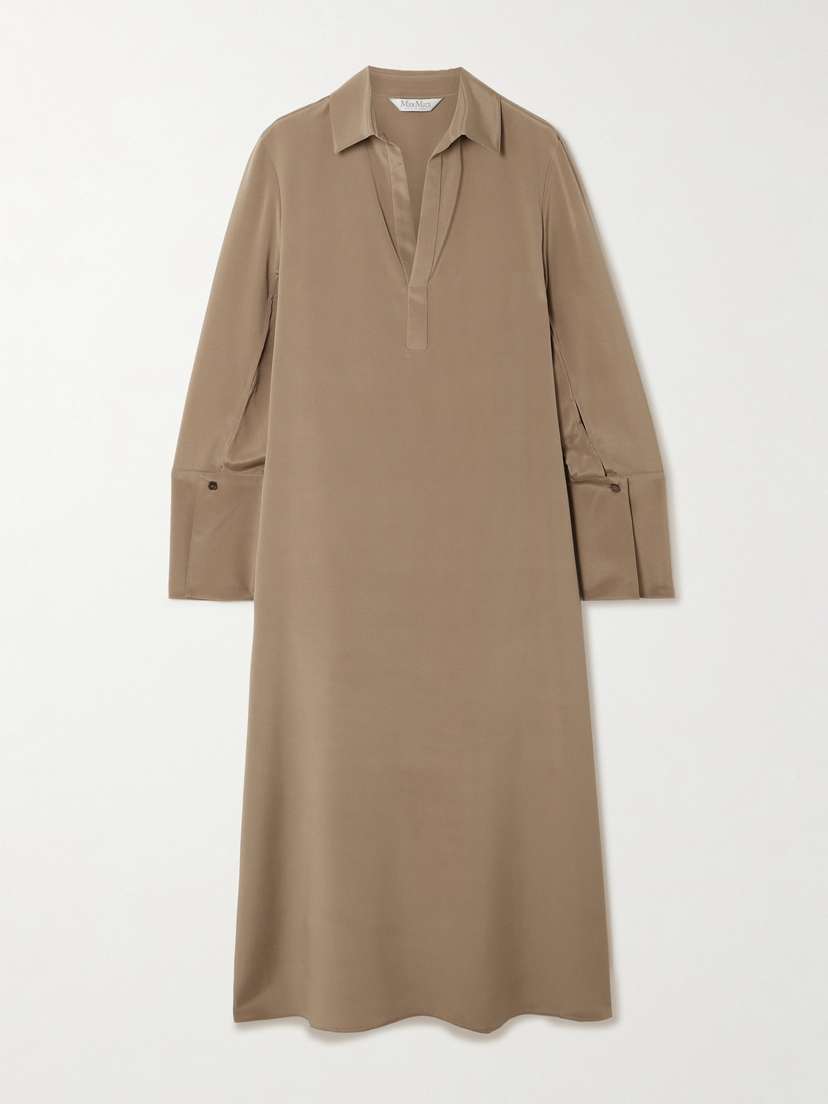 Max Mara Ossola Silk-blend Shirt Dress