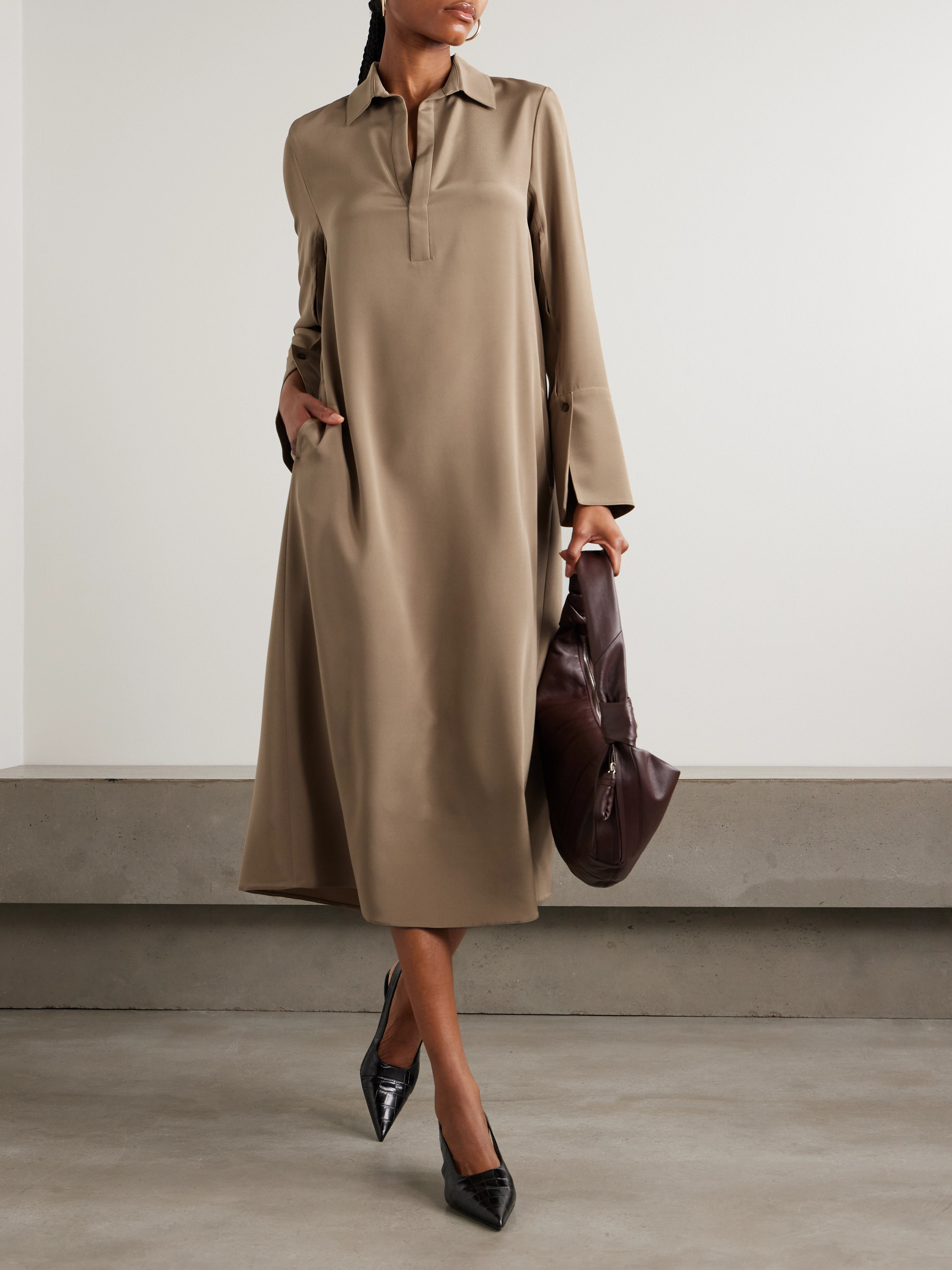 Max Mara - Ossola silk-blend shirt dress | Plush