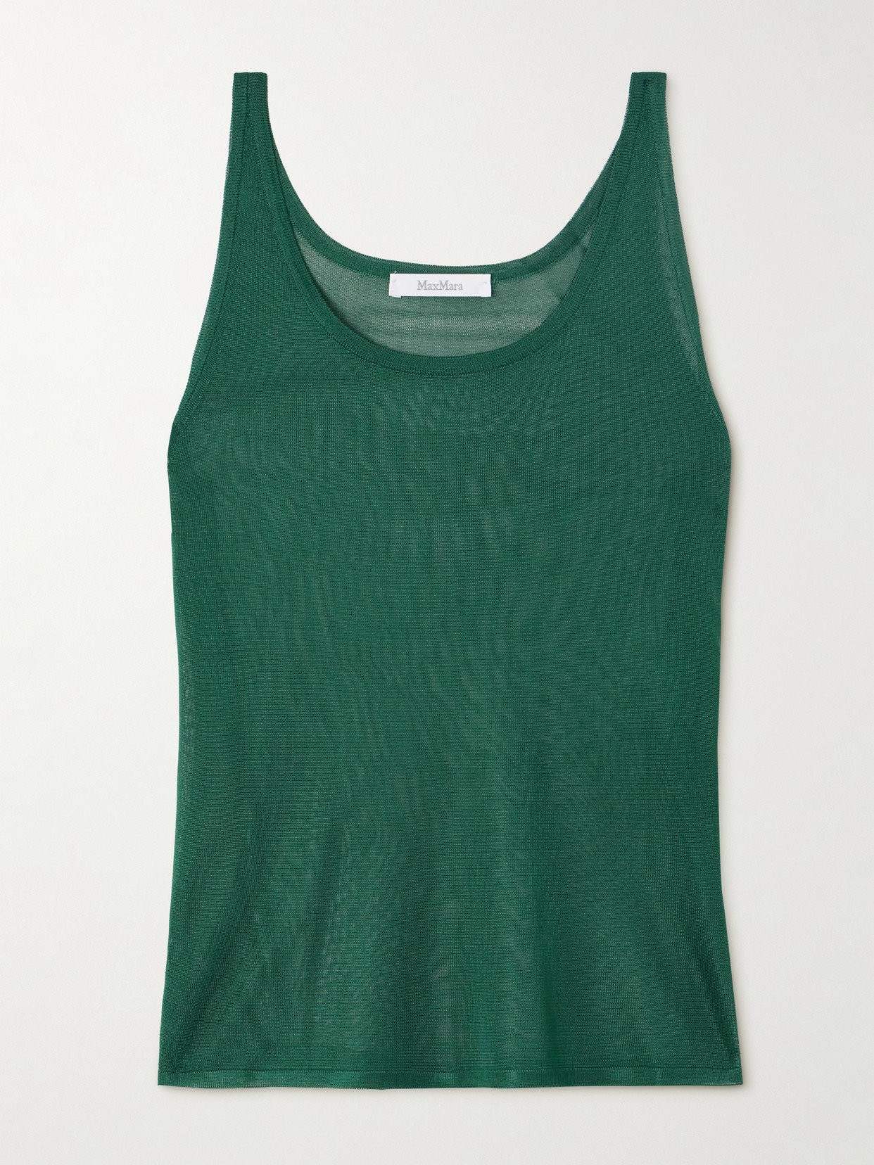 Max Mara Nardo Knitted Tank In Green