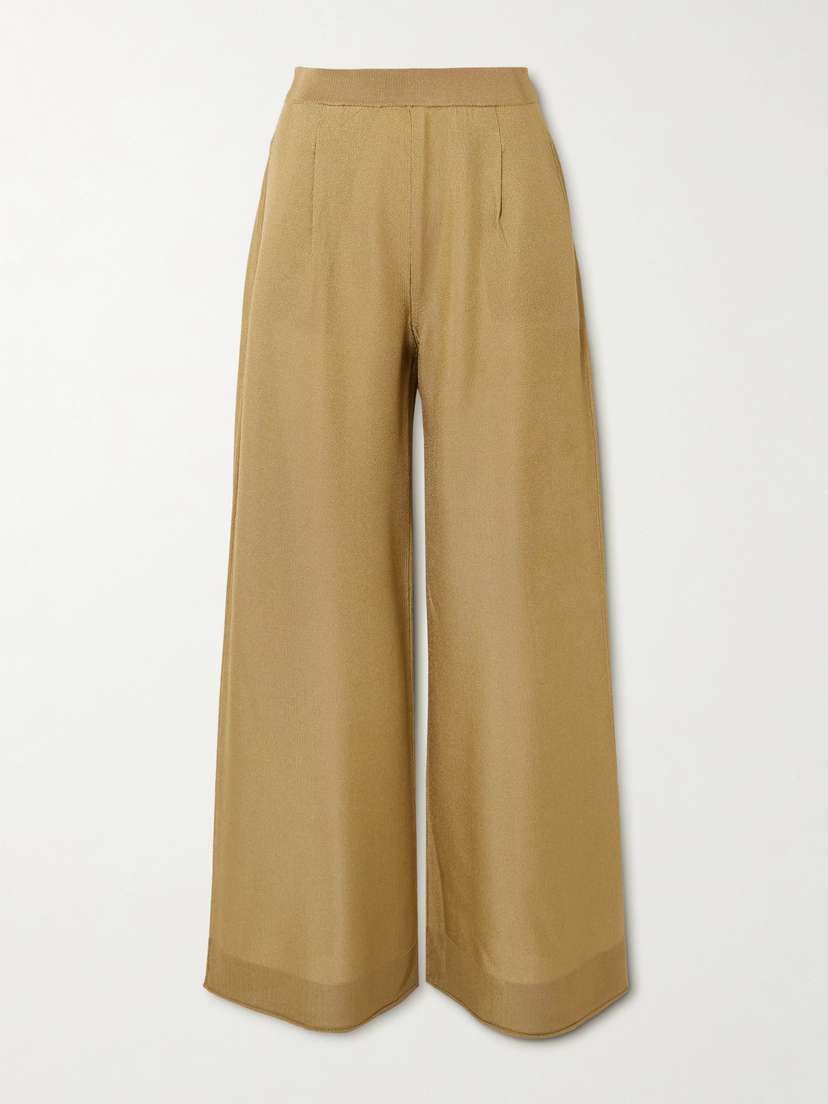 Max Mara Gordon Stretch-knit Wide-leg Pants