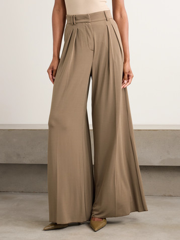 Max Mara Palanca pleated jersey wide-leg pants