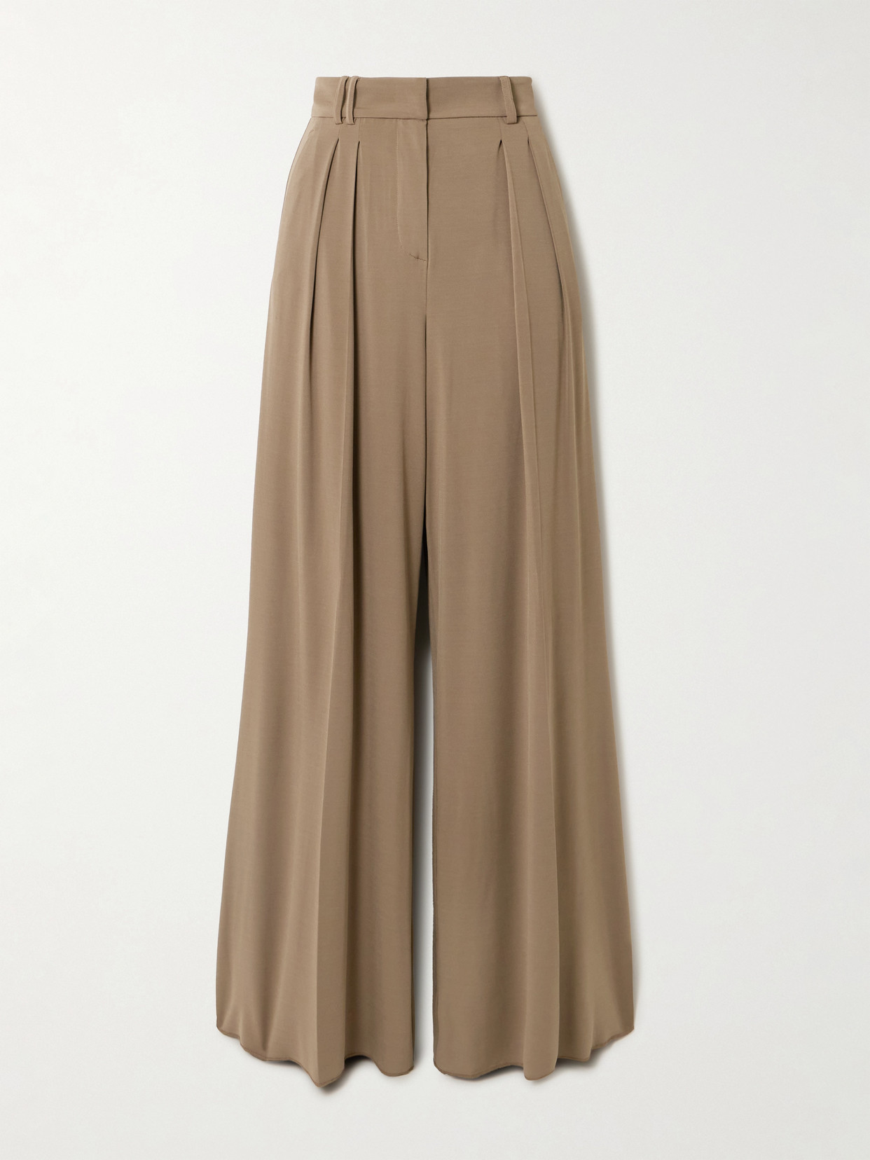 Max Mara Palanca Pleated Jersey Wide-leg Pants