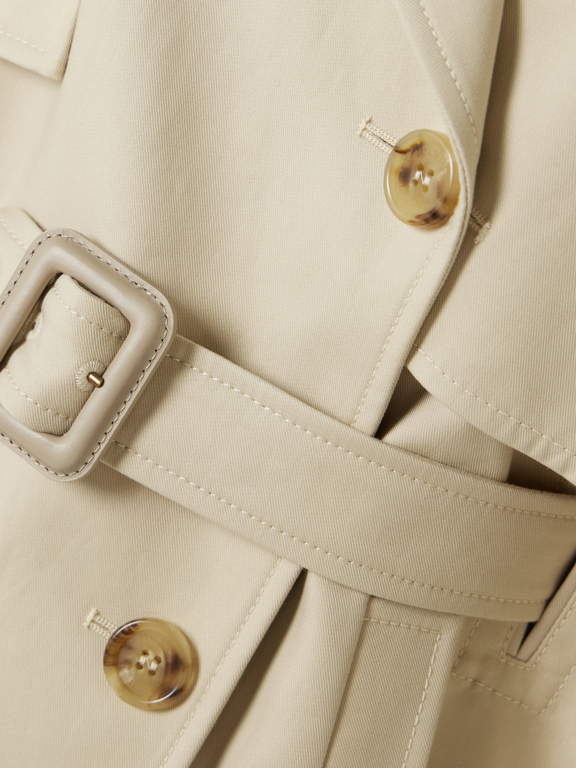 Max Mara Sigfrid belted double-breasted cotton cape thumbnail