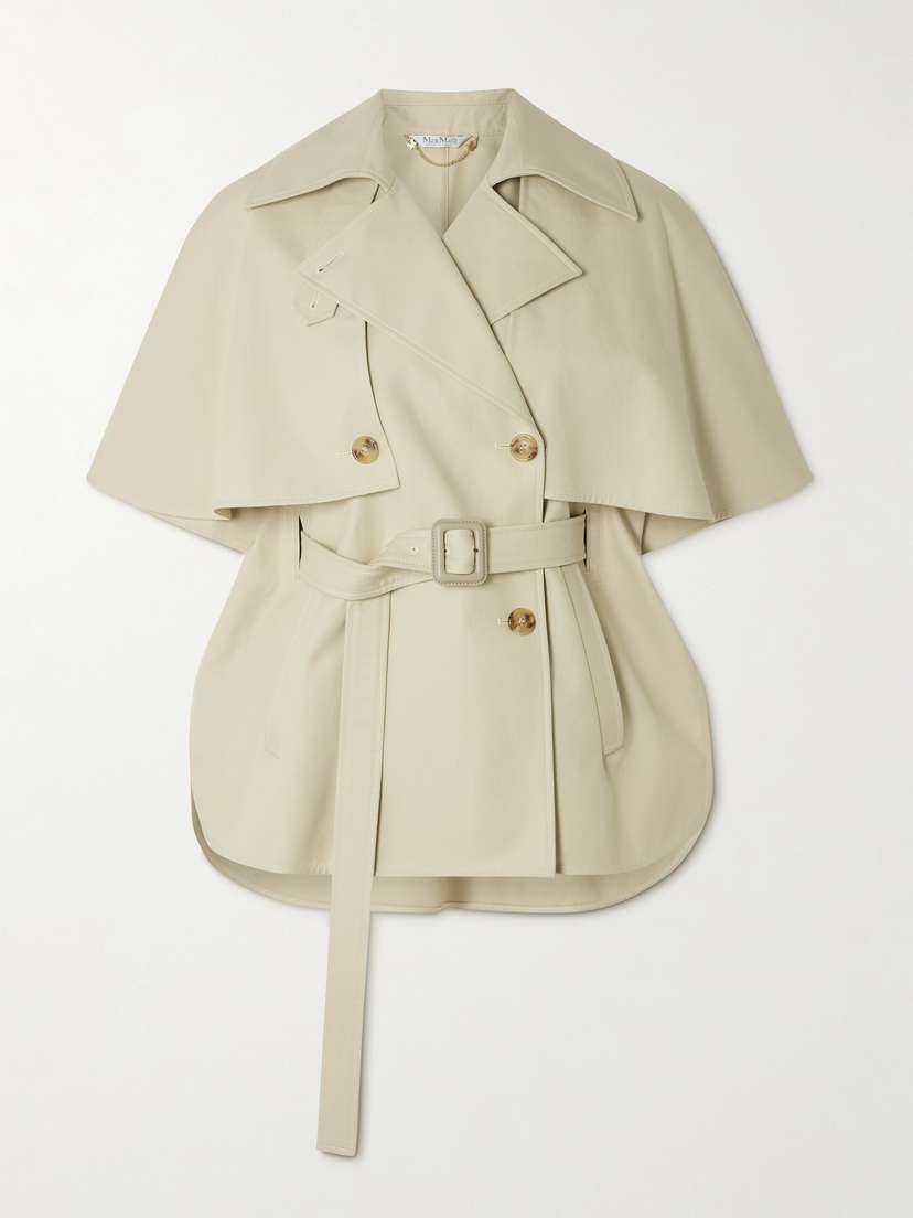 Max Mara Sigfrid Belted Double-breasted Cotton Cape