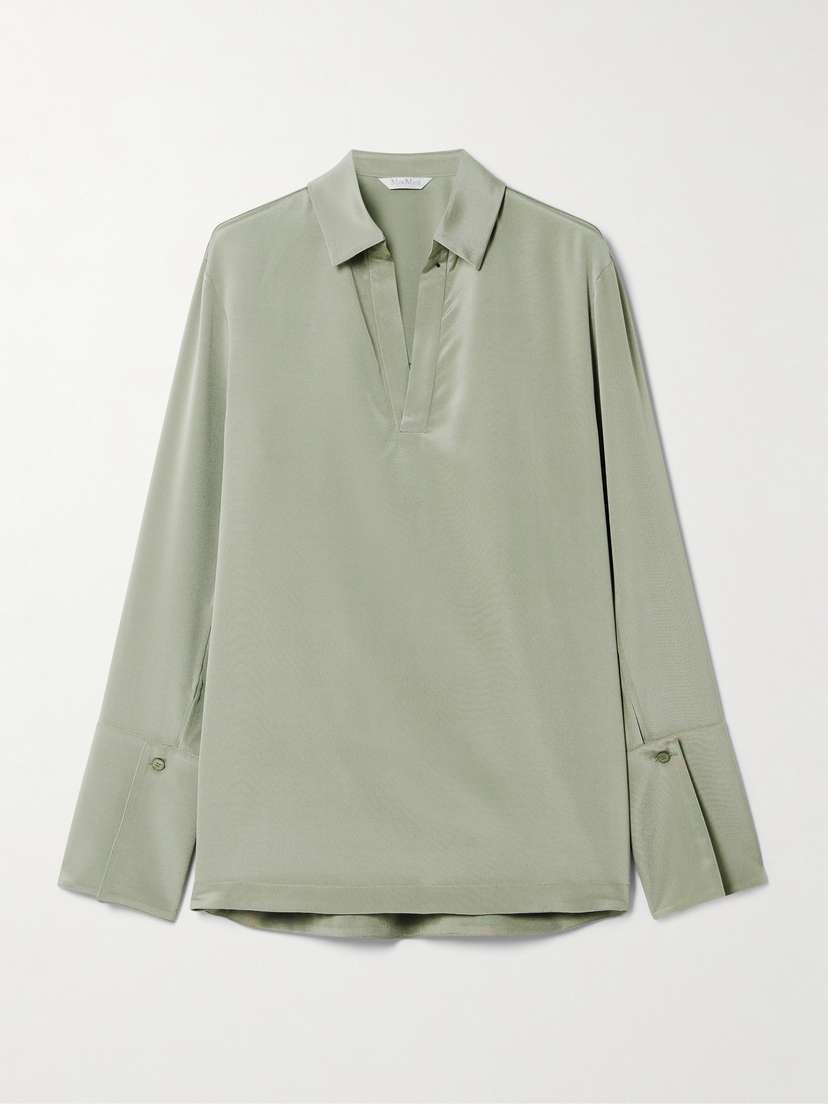 Max Mara — Dover stretch-silk shirt