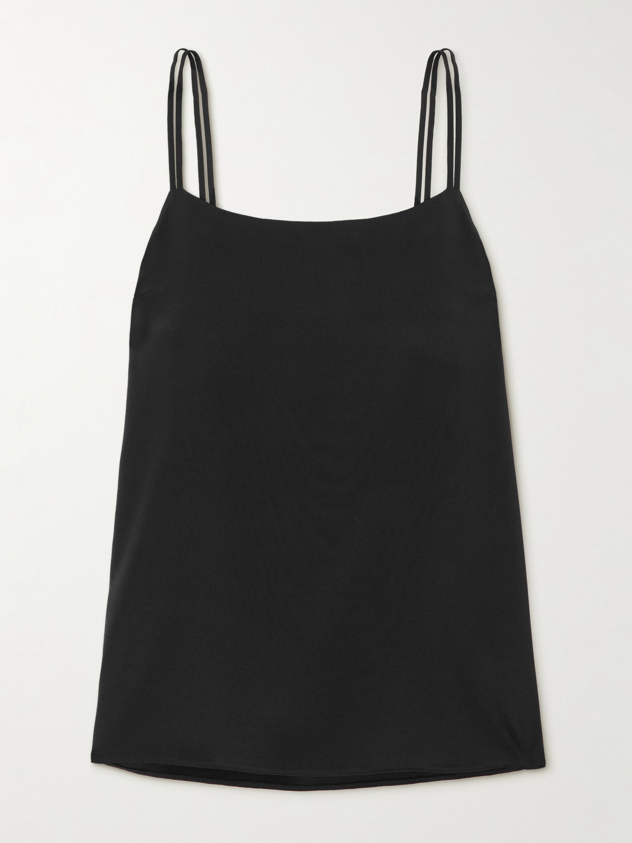 Max Mara Kansas Silk-blend Crepe Top In Black