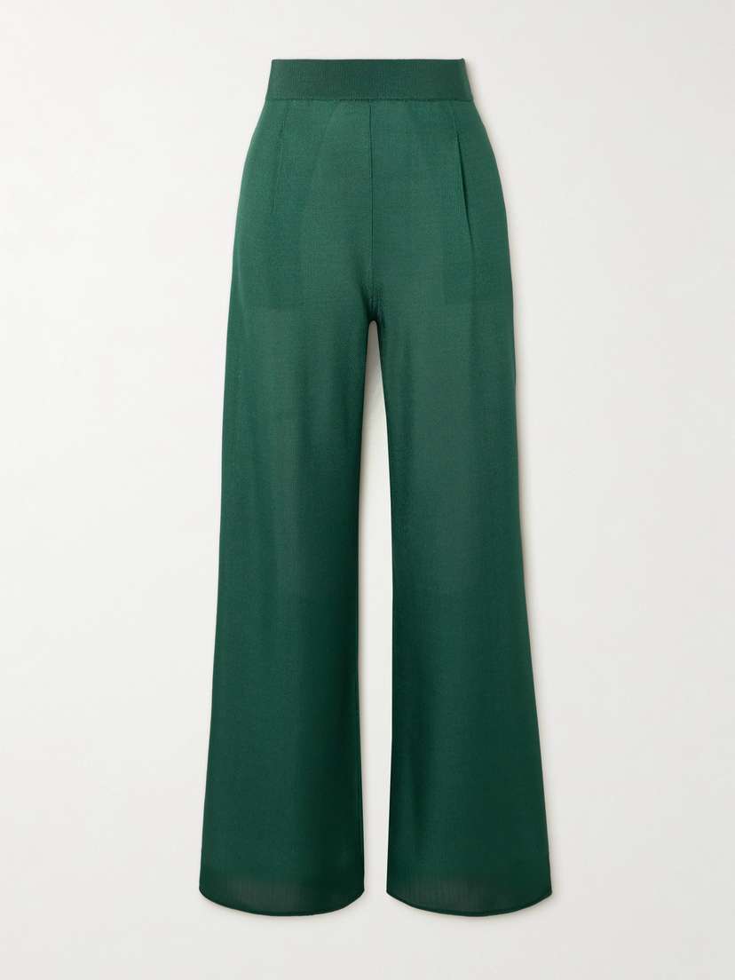 Max Mara Gordon Stretch-knit Wide-leg Pants