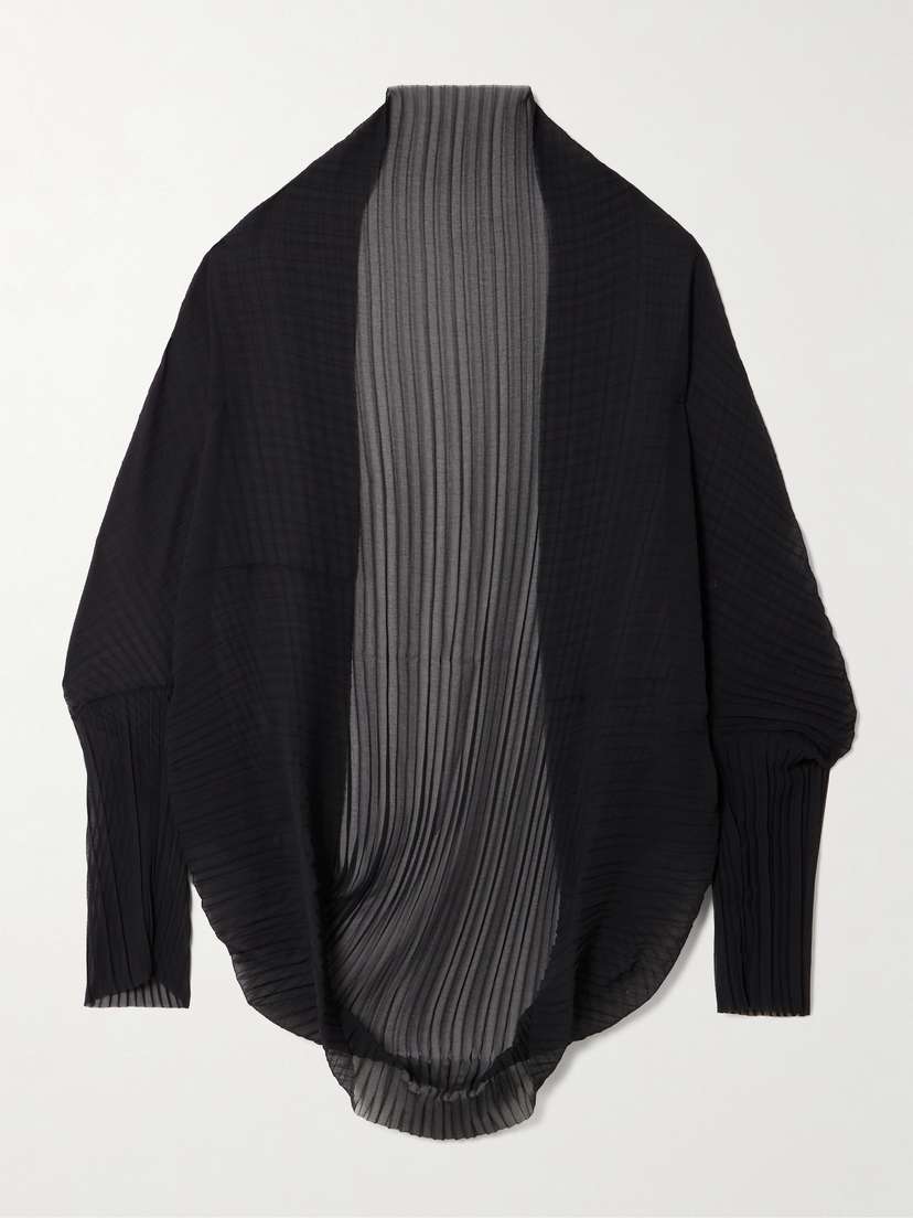 Max Mara Vesuvio Plissé-tulle Wrap