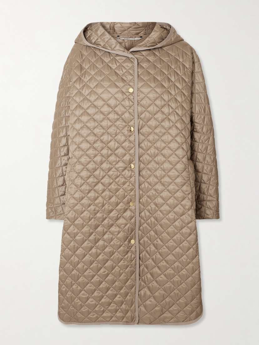 Max Mara The Cube Joan Hooded Quilted Shell Coat