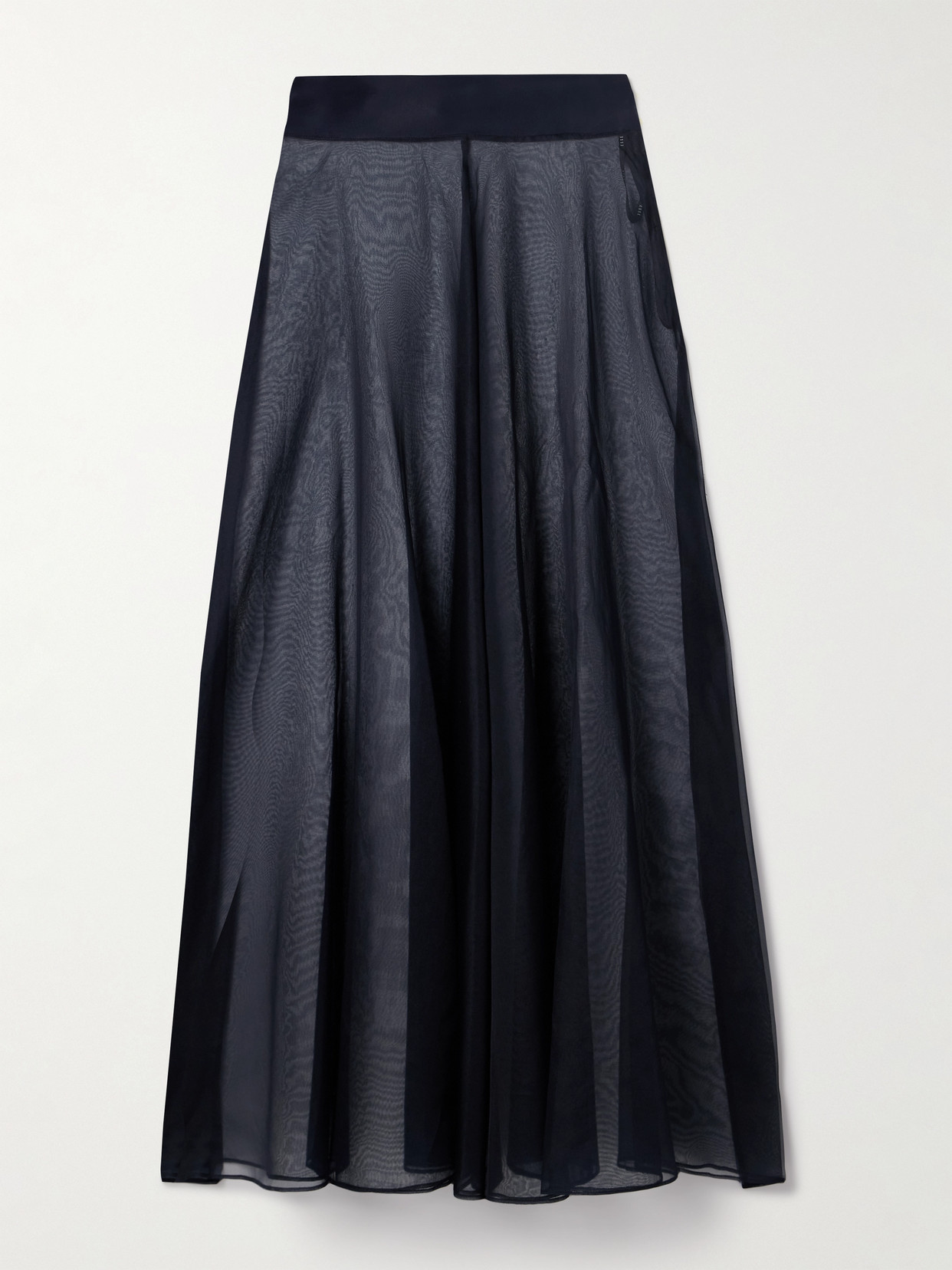 Esse Studios Aire Satin-trimmed Silk-organza Maxi Skirt