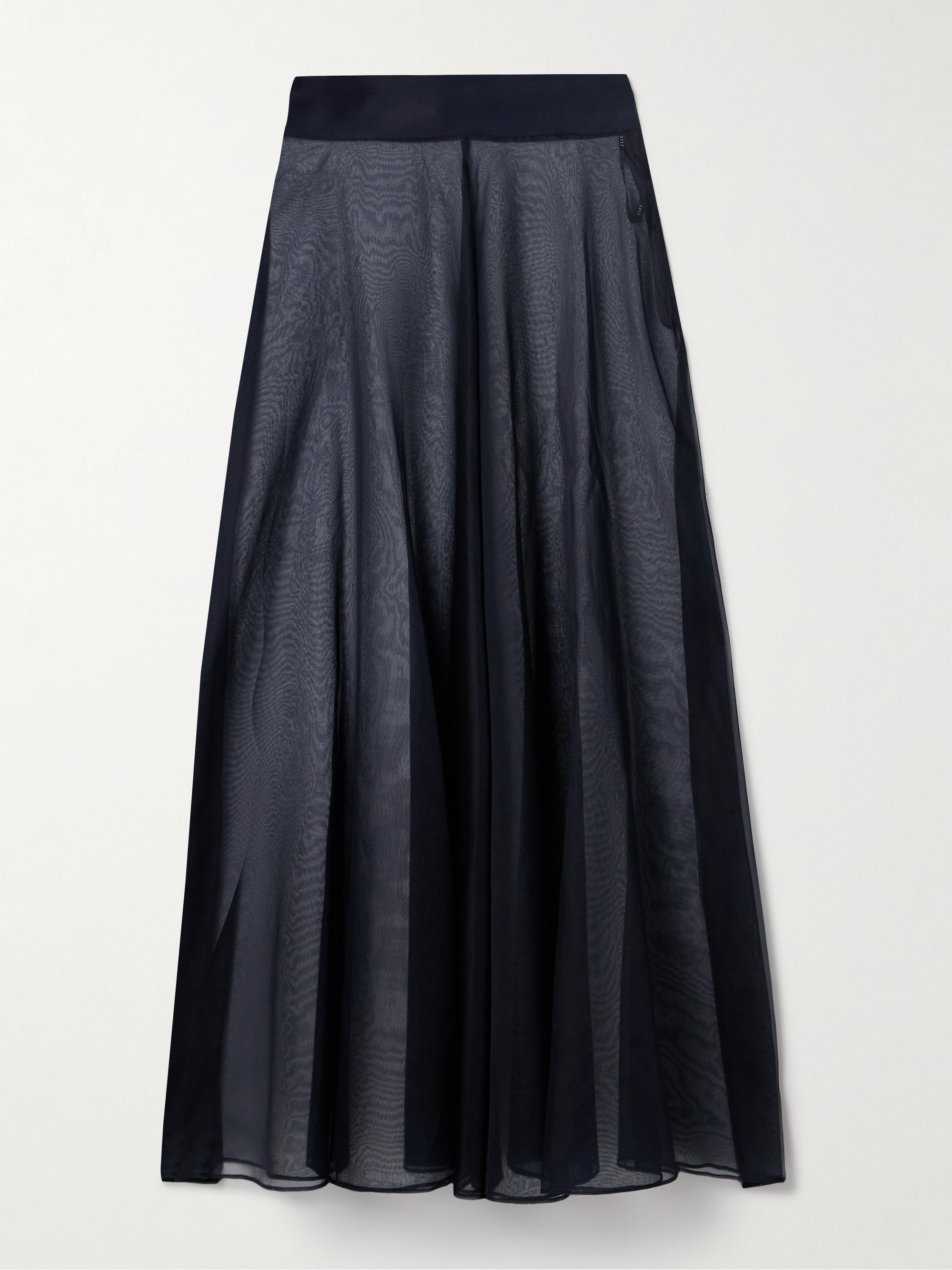 Esse Studios Aire satin-trimmed silk-organza maxi skirt