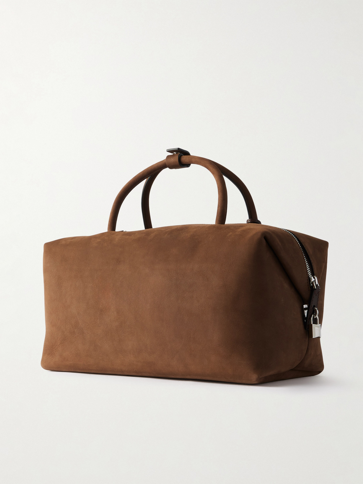 Max Mara Leather-trimmed Suede Tote