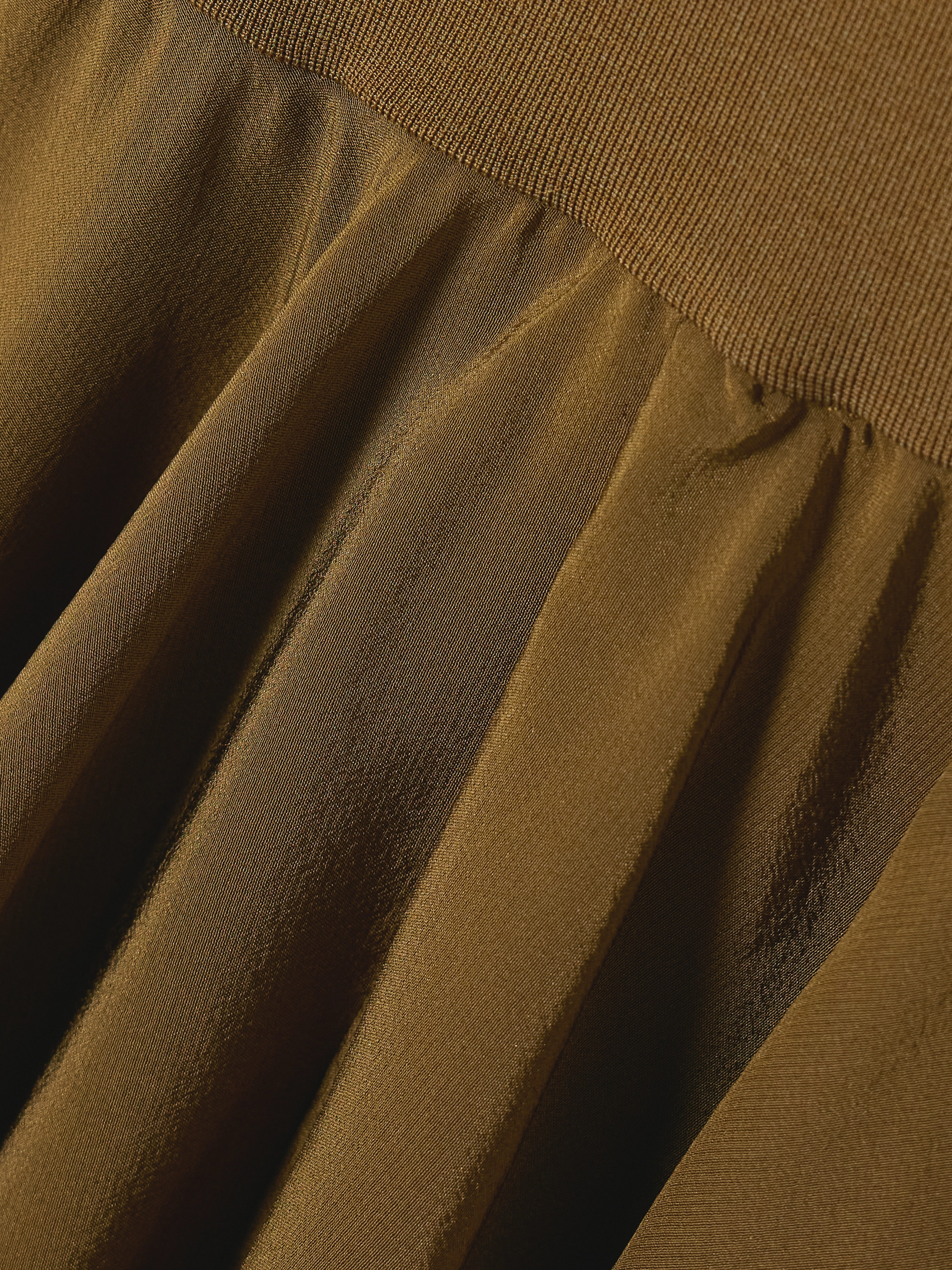 Esse Studios Illi scarf-detailed strapless stretch-knit and silk crepe de chine mini dress