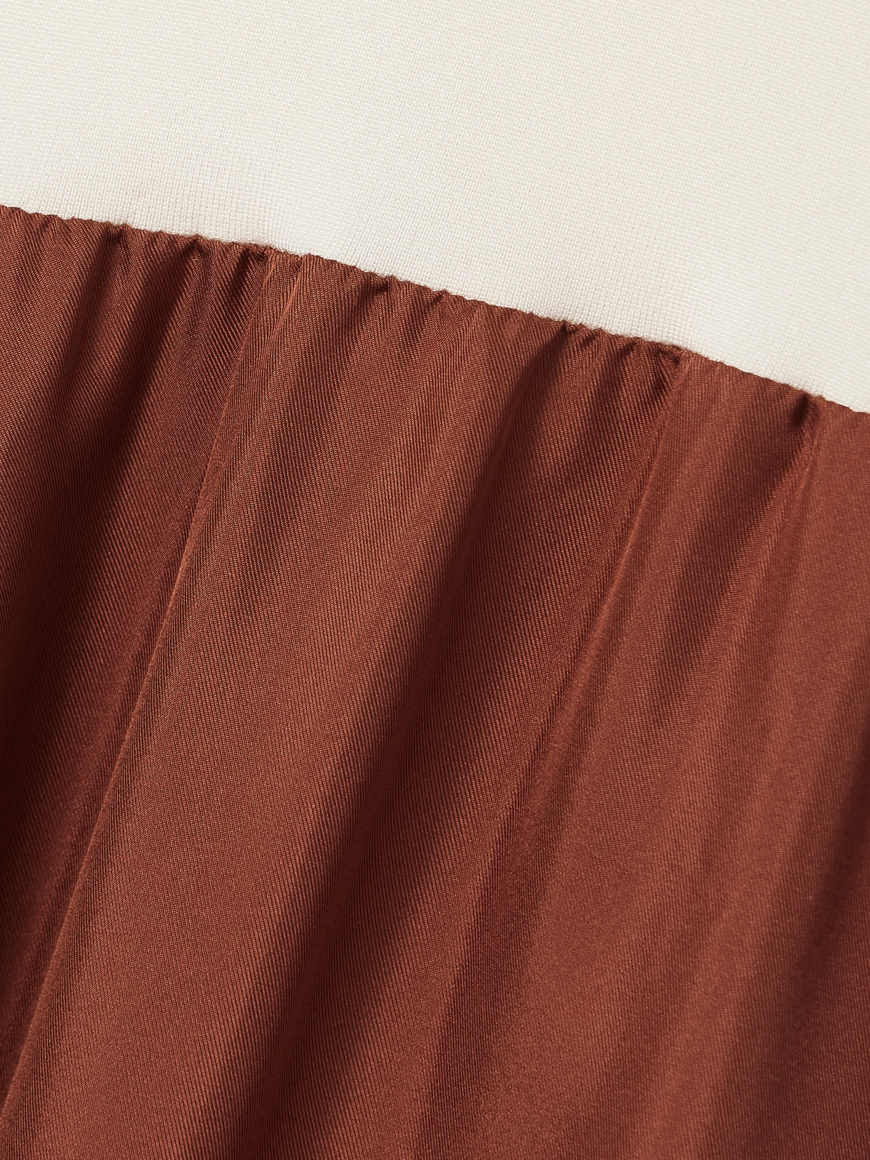 Esse Studios Stretch-knit And Silk-twill Maxi Dress In Brown