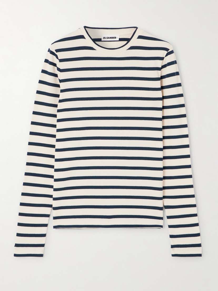 Jil Sander Striped Cotton-jersey T-shirt