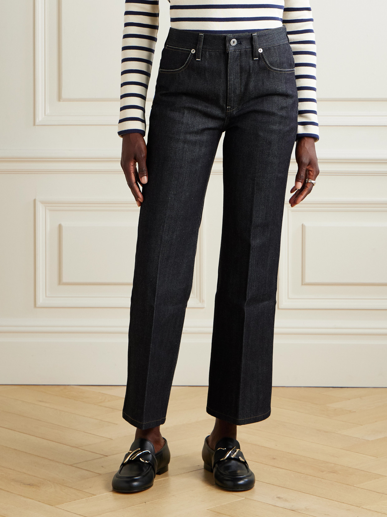 Jil Sander Cropped High-rise Flared Jeans