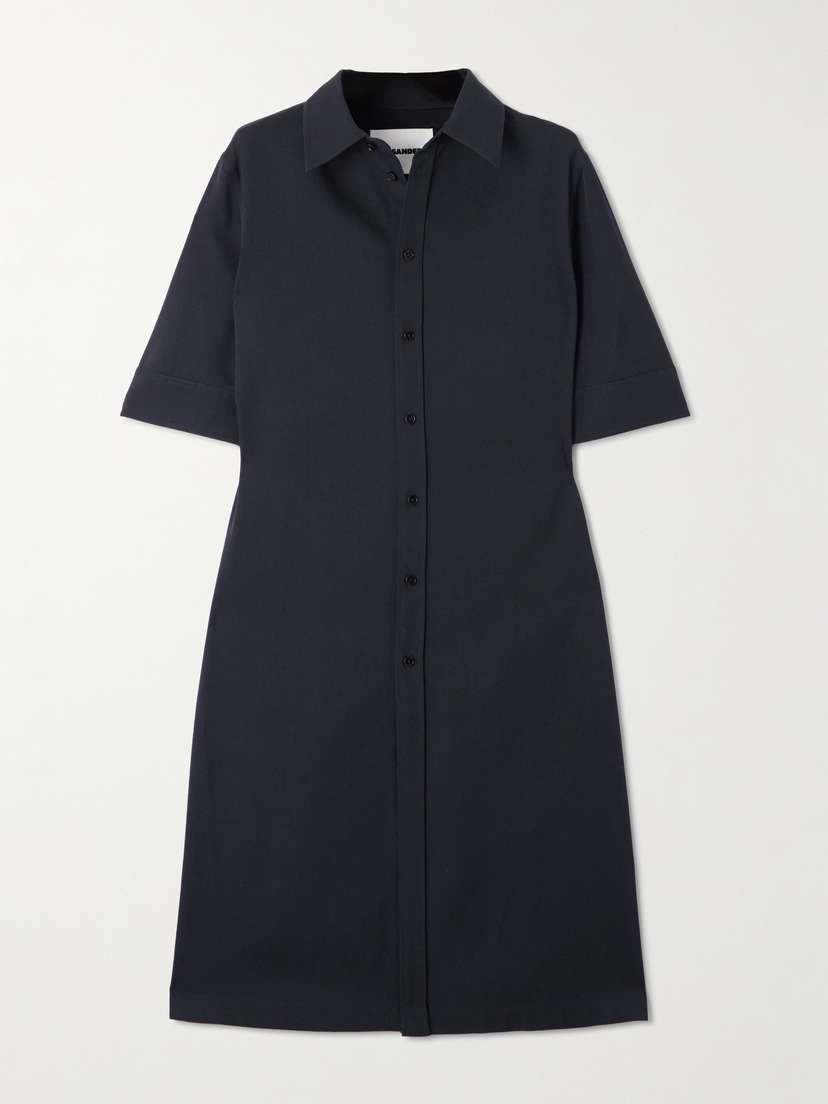 Jil Sander Wool Shirt Midi Dress