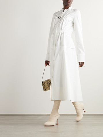 Jil Sander Pintucked cotton-poplin maxi shirt dress